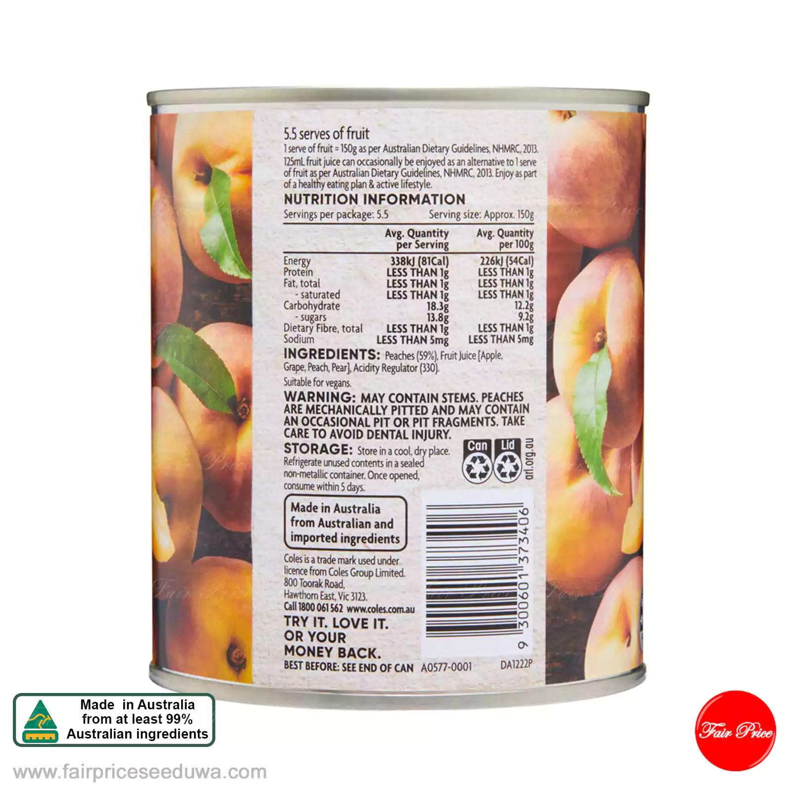Australian Peach Slices In Juice 825g - Image 4