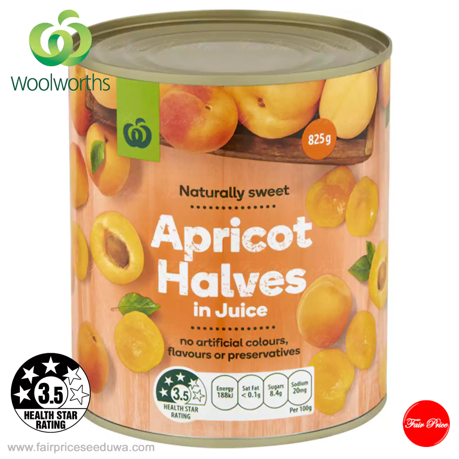 Woolworths Apricots In Juice 825g - Image 2