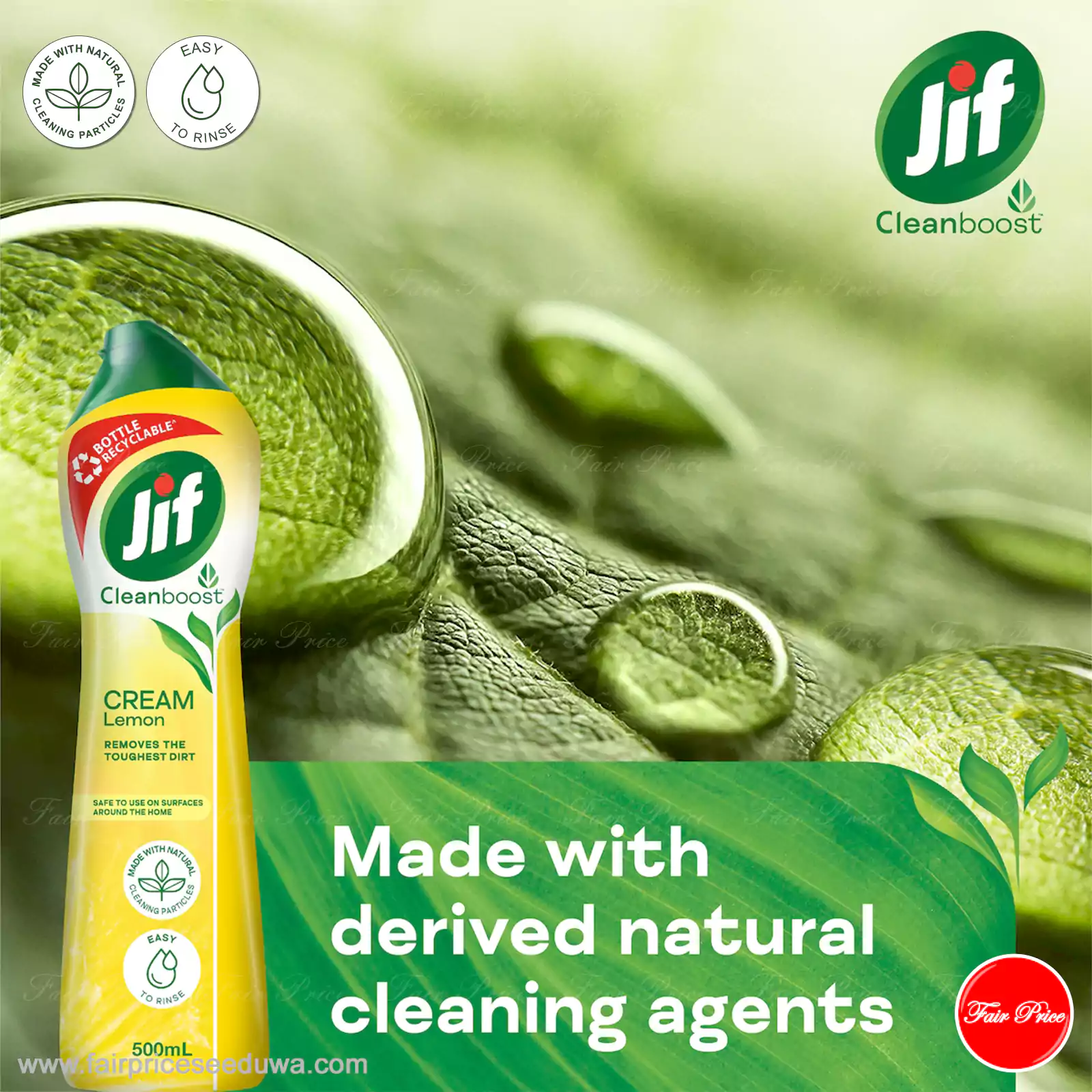 Jif Cream Cleanser With Micro Particles Lemon 500ml - Image 4