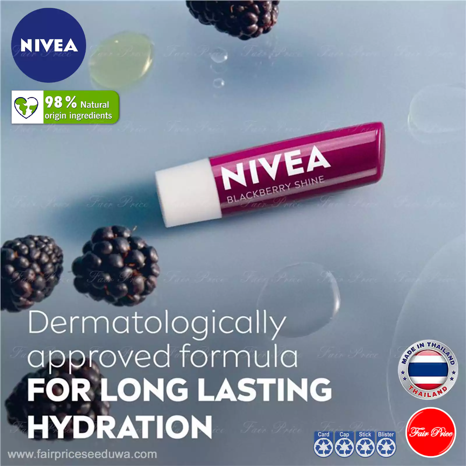 NIVEA Blackberry Shine Lip Balm 4.8g - Image 6