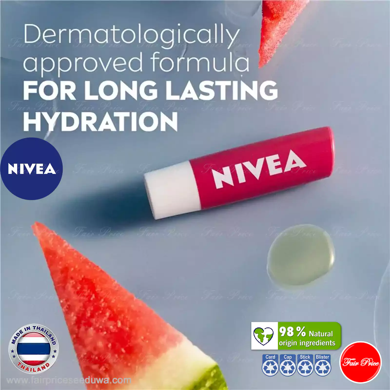 NIVEA Lip Care Watermelon Shine Balm 4.8g - Image 6