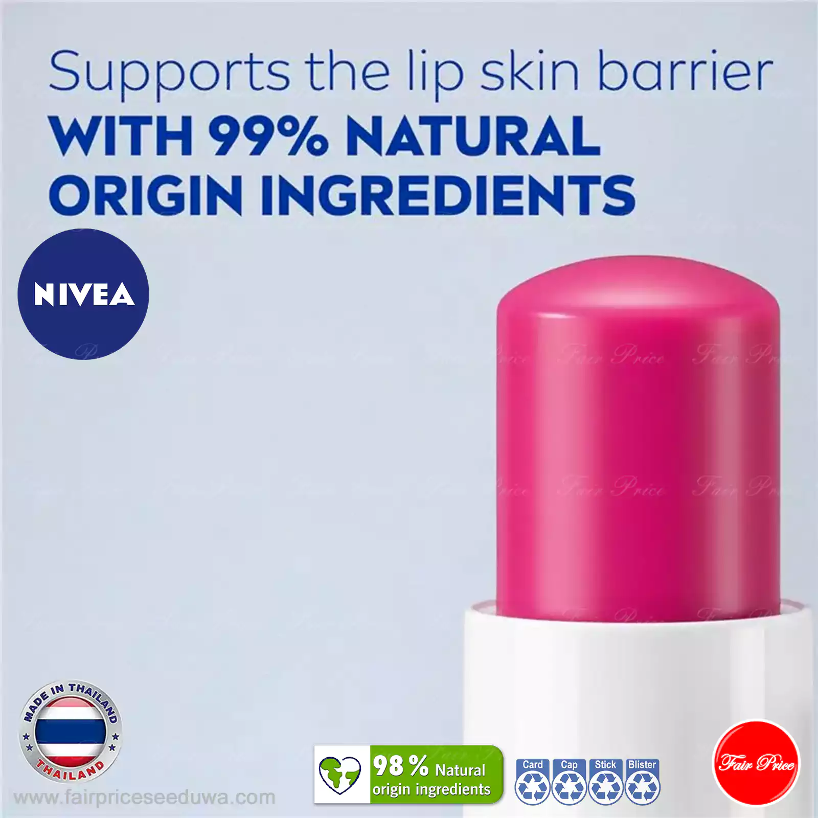 NIVEA Lip Care Watermelon Shine Balm 4.8g - Image 3