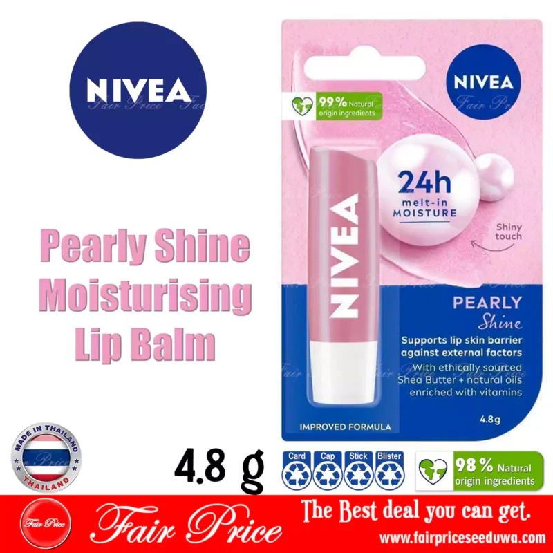 NIVEA Pearly Shine Moisturising Lip Balm 4.8g
