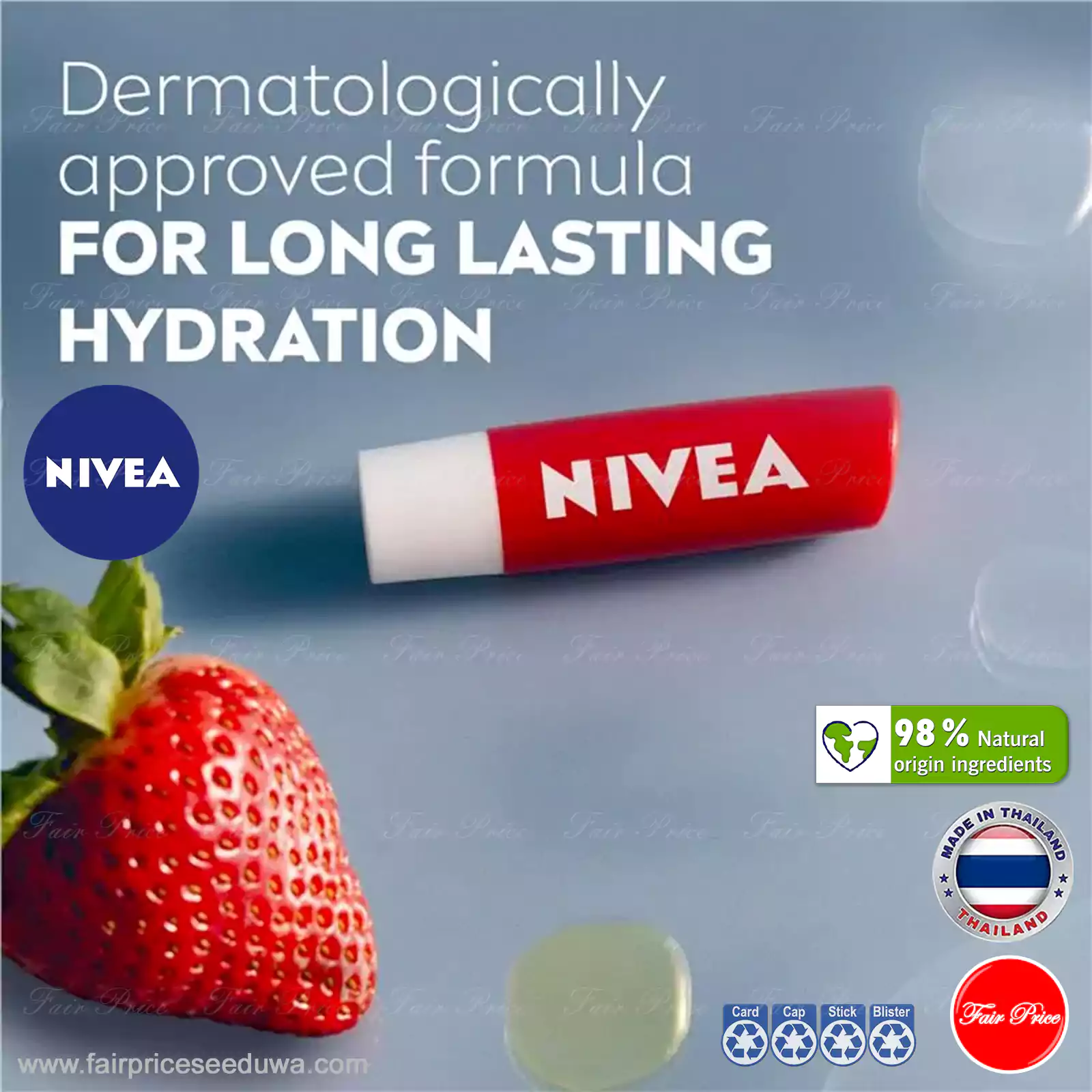 NIVEA Strawberry Shine Limited Edition Lip Balm 4.8g - Image 5