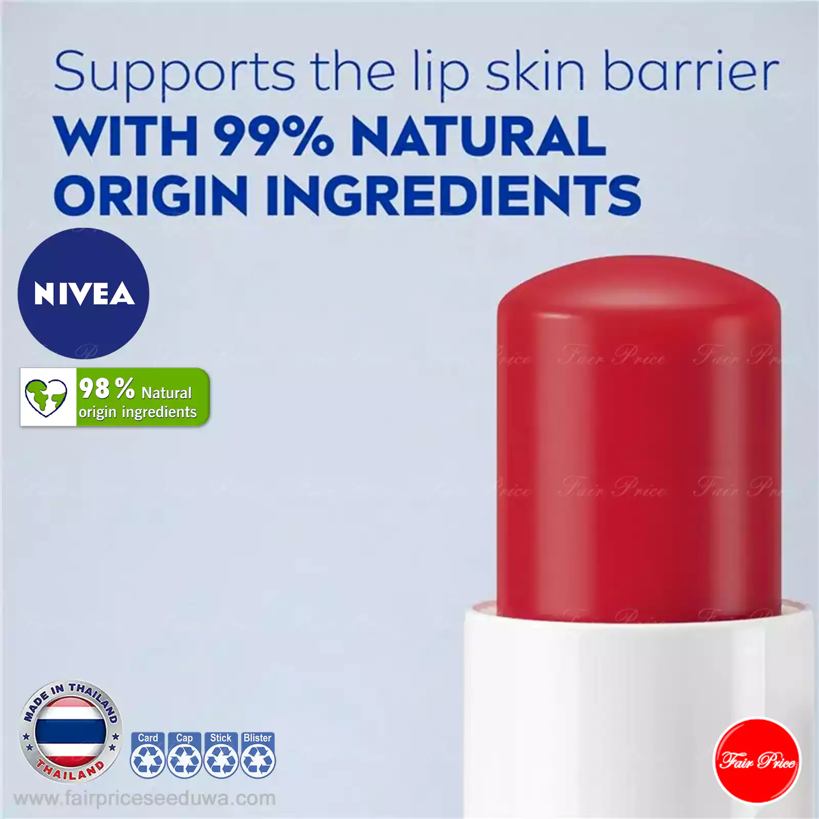 NIVEA Strawberry Shine Limited Edition Lip Balm 4.8g - Image 3