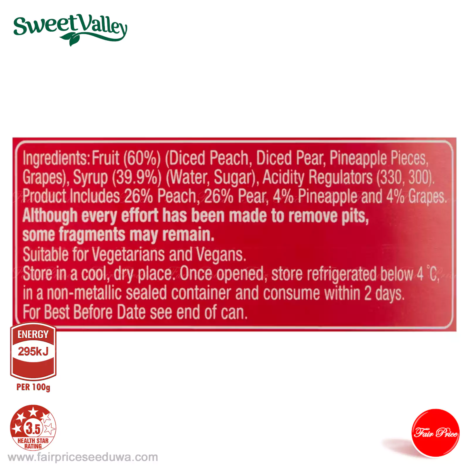 Sweet Valley Fruit Salad in Syrup 825g - Image 3
