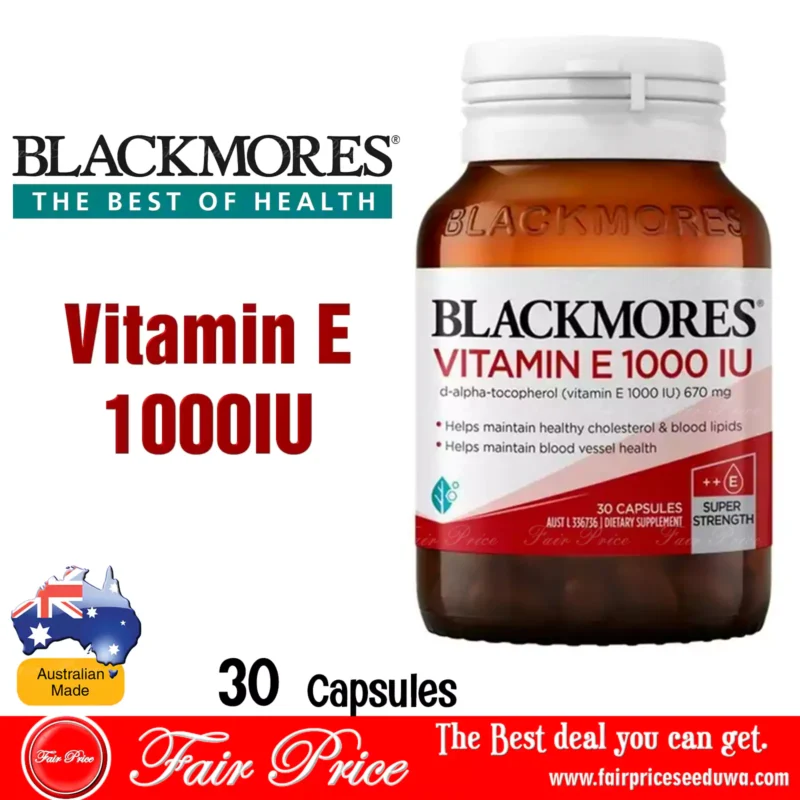 Blackmores Vitamin E 1000IU 30 Capsules