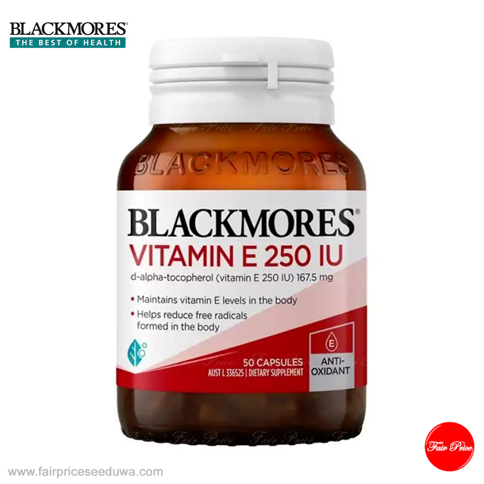 Blackmores Vitamin E 250IU 50 Capsules - Image 2