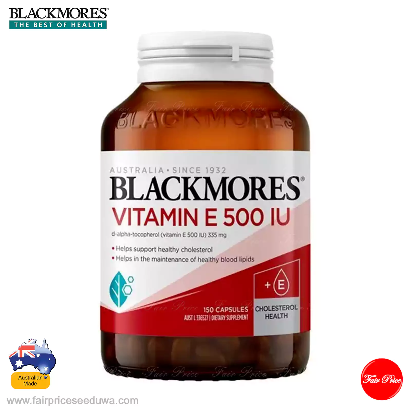 Blackmores Vitamin E 500IU 150 Capsules - Image 2
