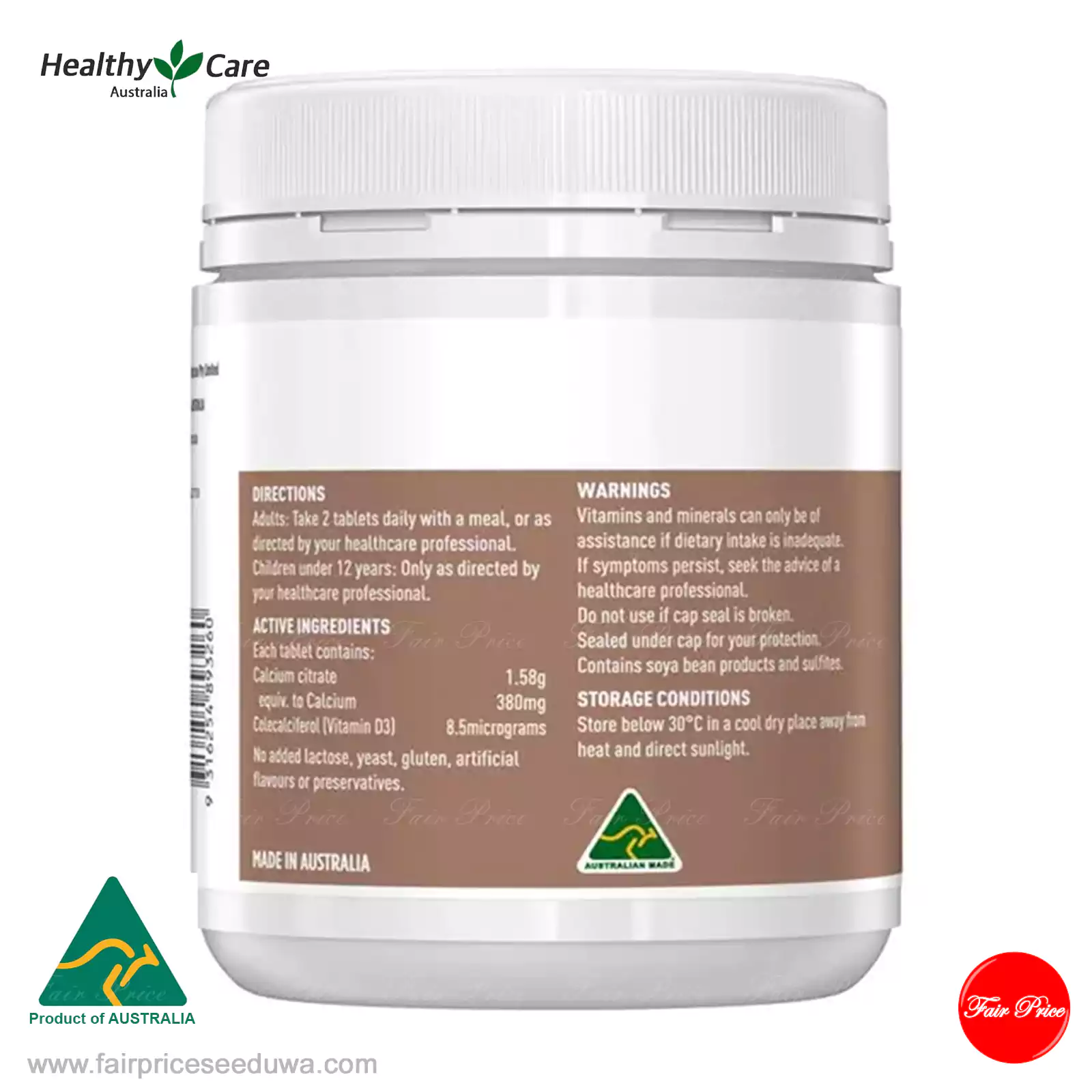 Healthy Care Ultra Calcium Plus Vitamin D 150 Tablets - Image 3