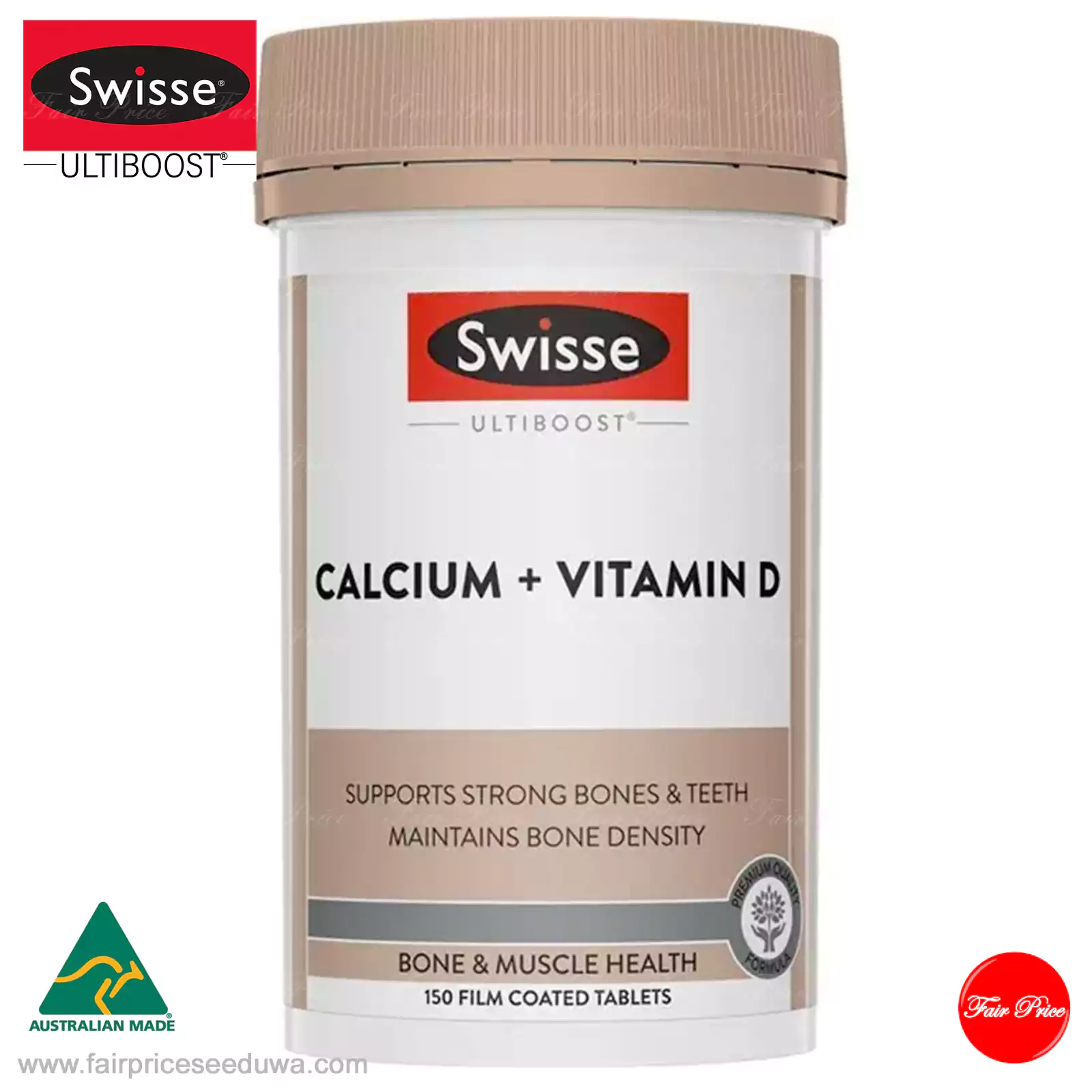 Swisse Ultiboost Calcium + Vitamin D 150 Tablets - Image 2