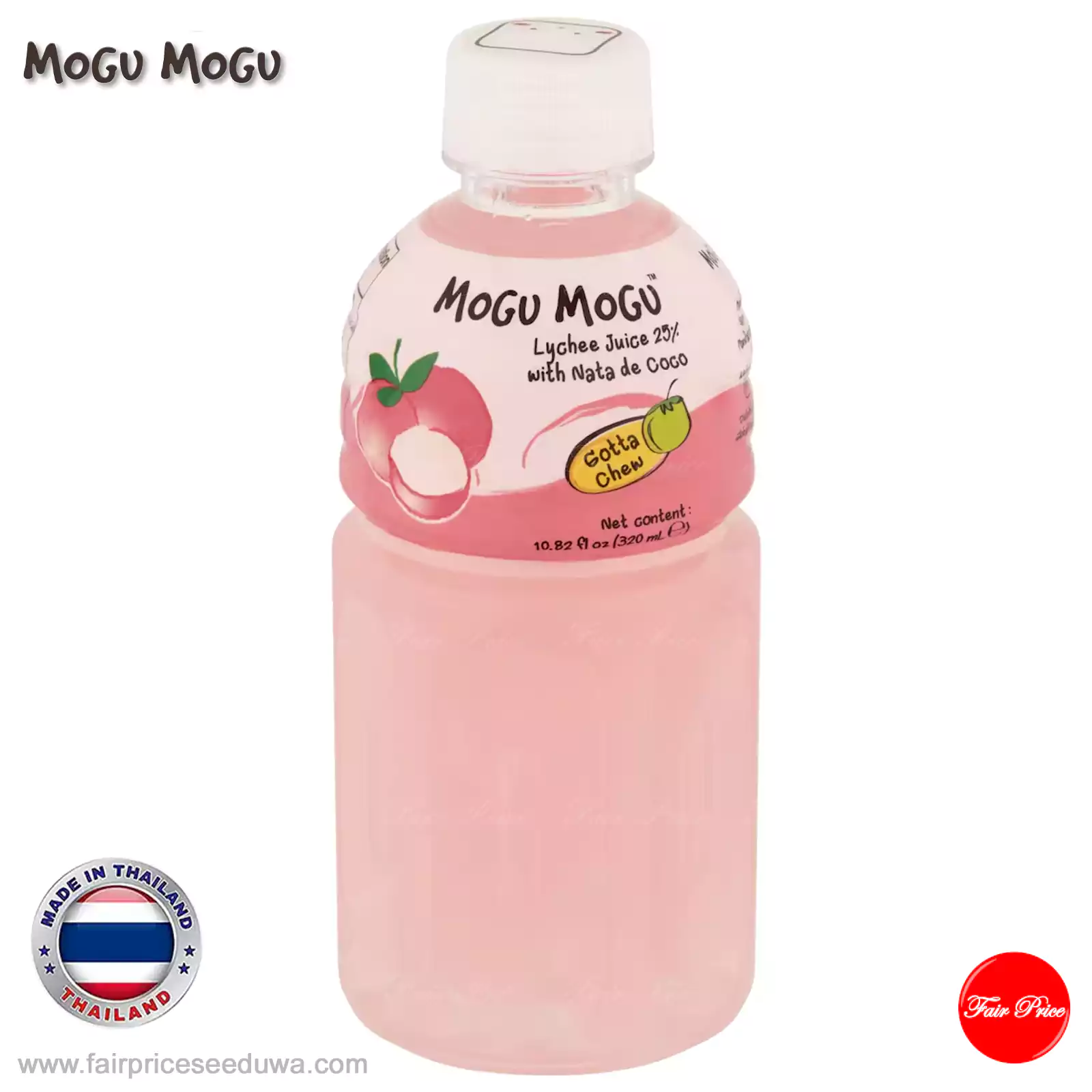 Mogu Mogu Drink Lychee 320mL - Image 2