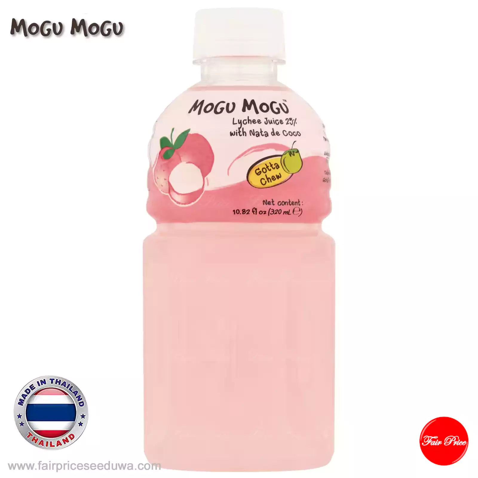 Mogu Mogu Drink Lychee 320mL - Image 3