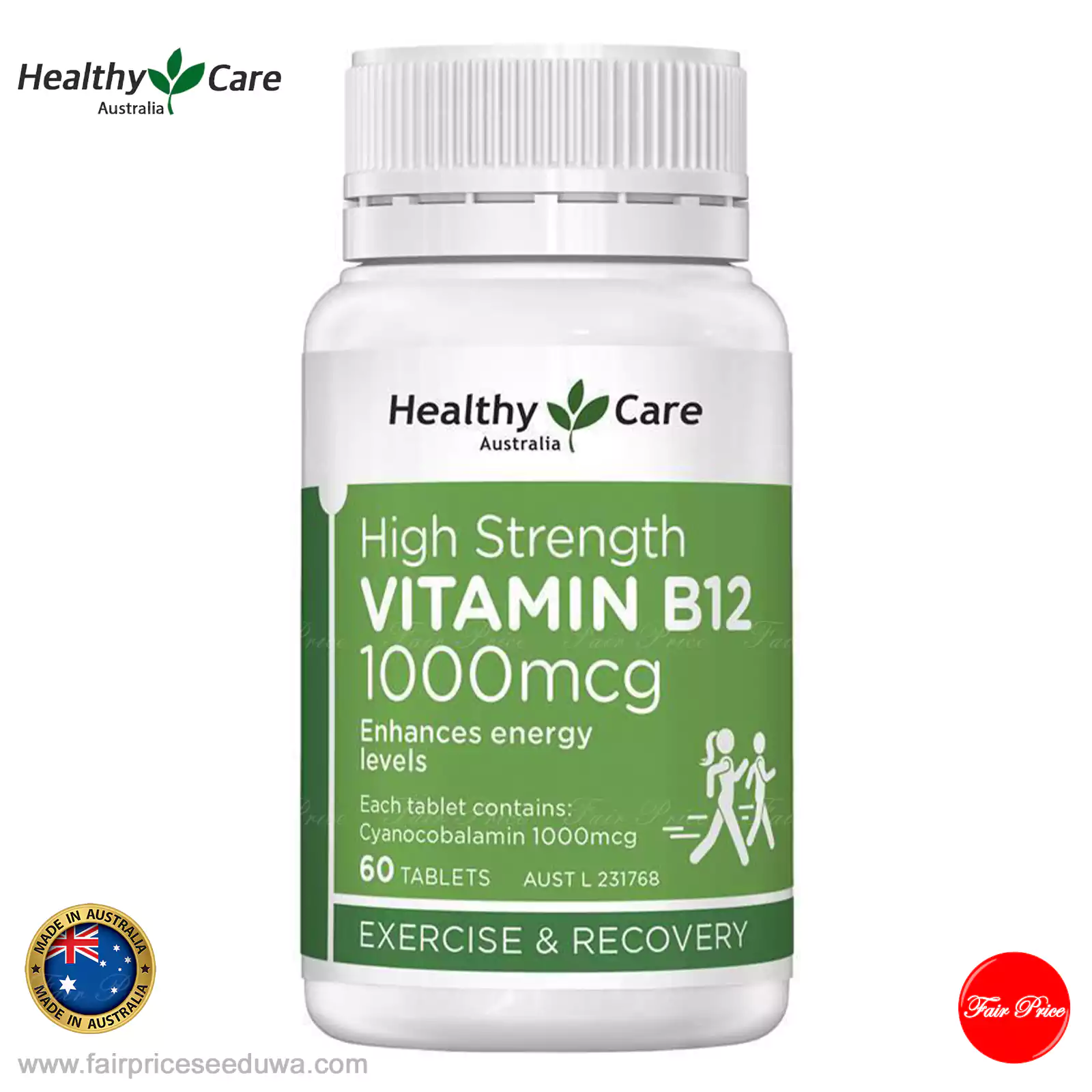 Healthy Care B12 1000mcg 60 Tablets - Image 2