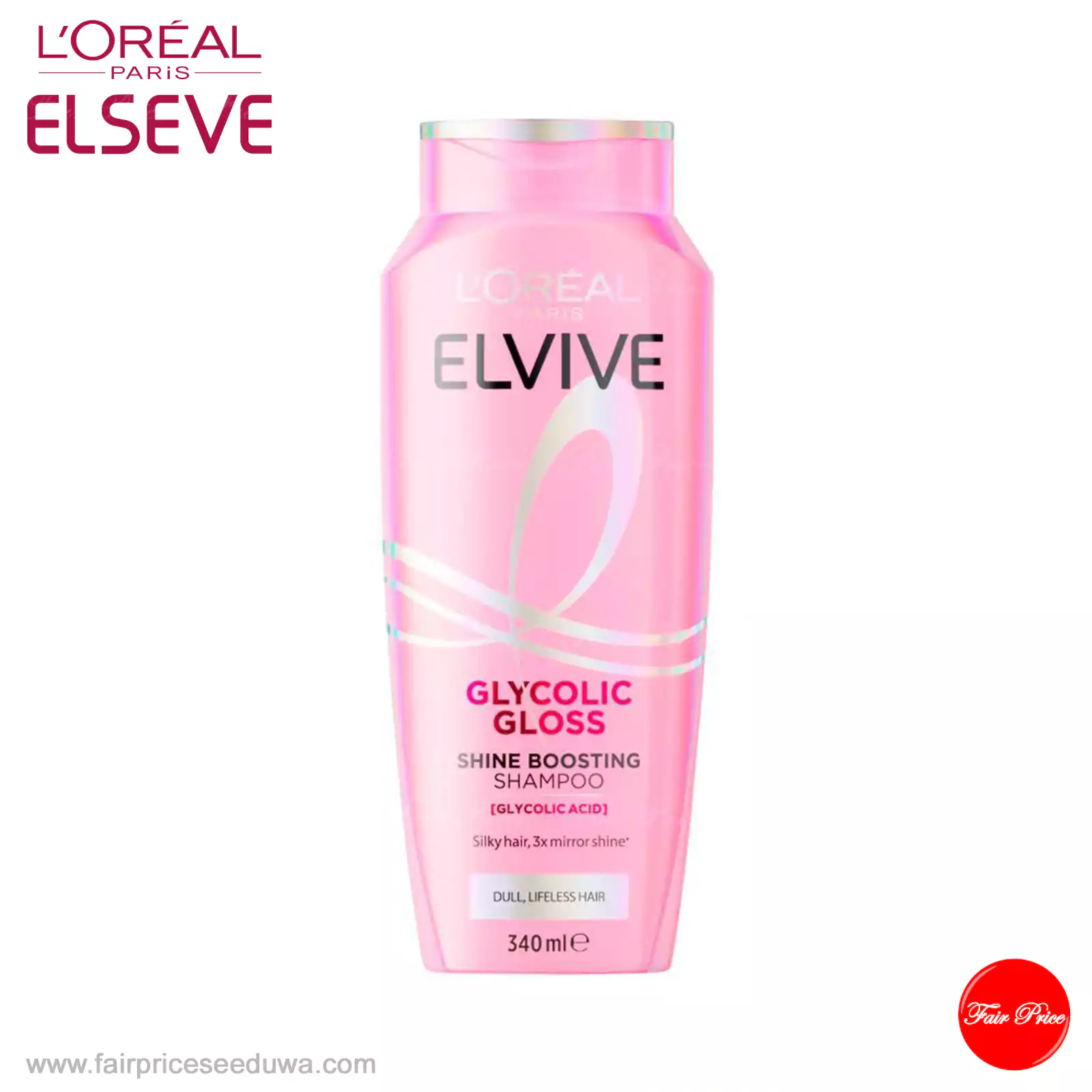 LOreal Paris Elvive Glycolic Gloss Core Shampoo & Conditioner 340mL (Set) - Image 2
