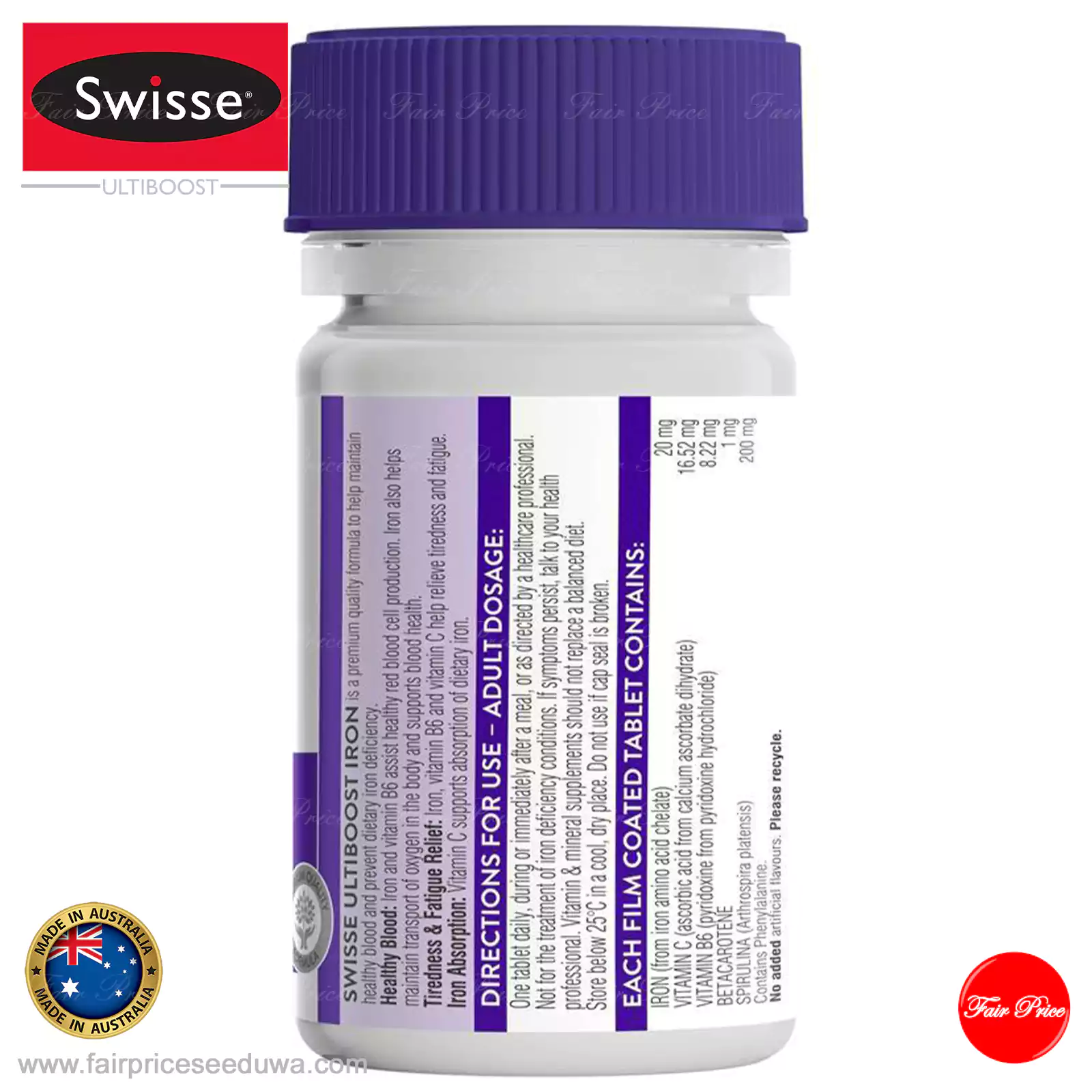 Swisse Ultiboost Iron 30 Tablets - Image 3