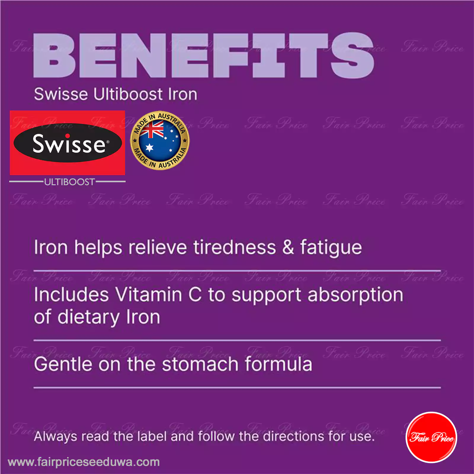 Swisse Ultiboost Iron 30 Tablets - Image 5