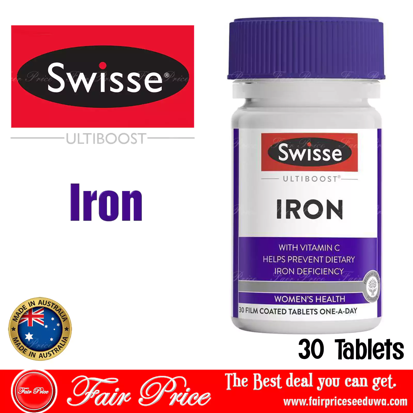 Swisse Ultiboost Iron 30 Tablets