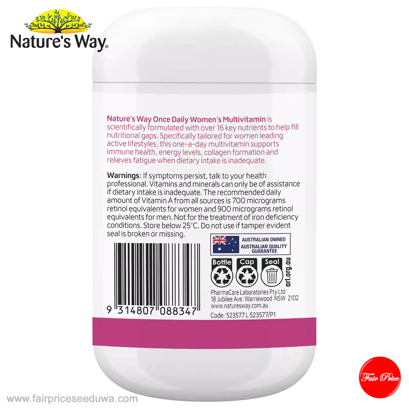 Nature's Way Once Daily Women's Multivitamins 120 Tablets - Image 3
