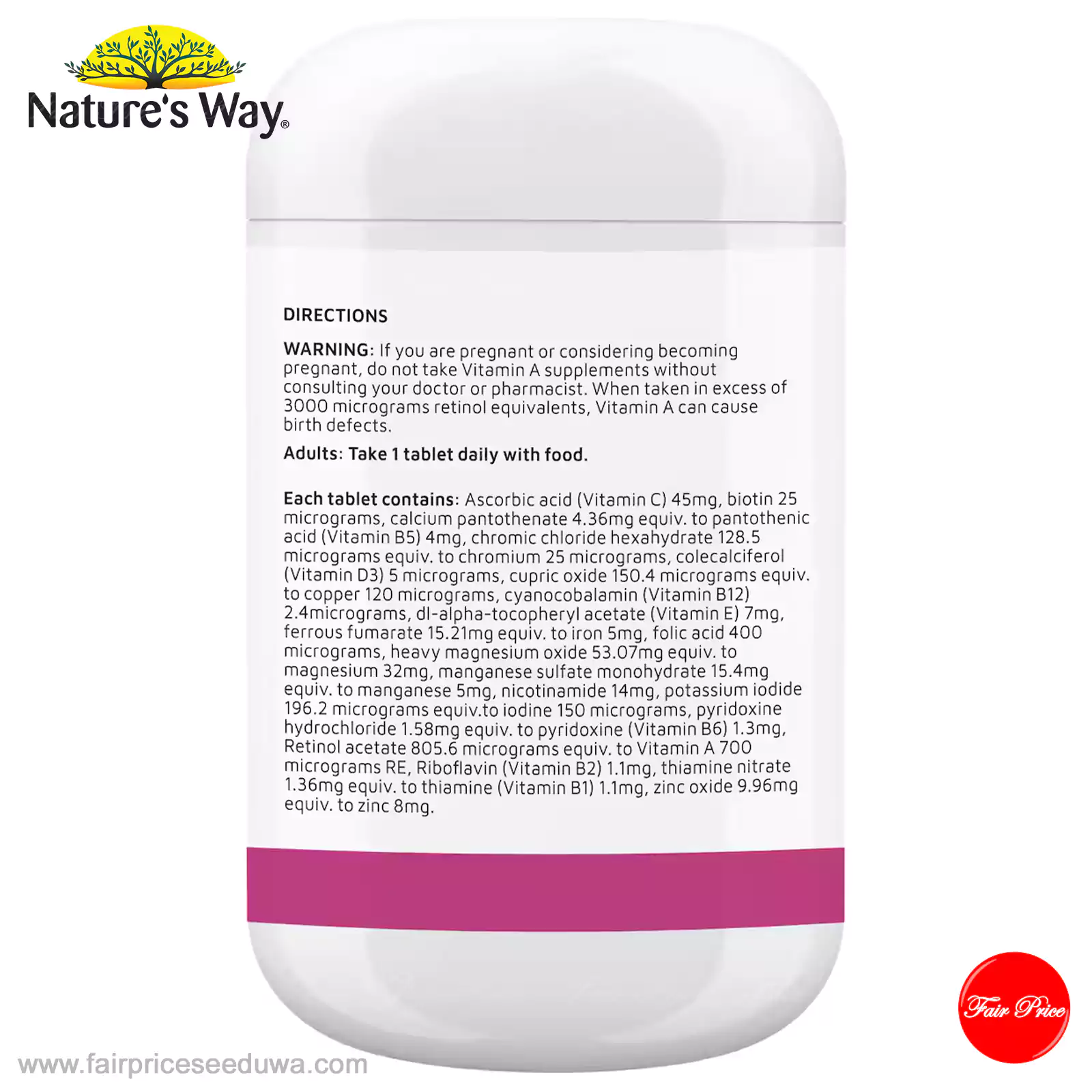 Nature's Way Once Daily Women's Multivitamins 120 Tablets - Image 4