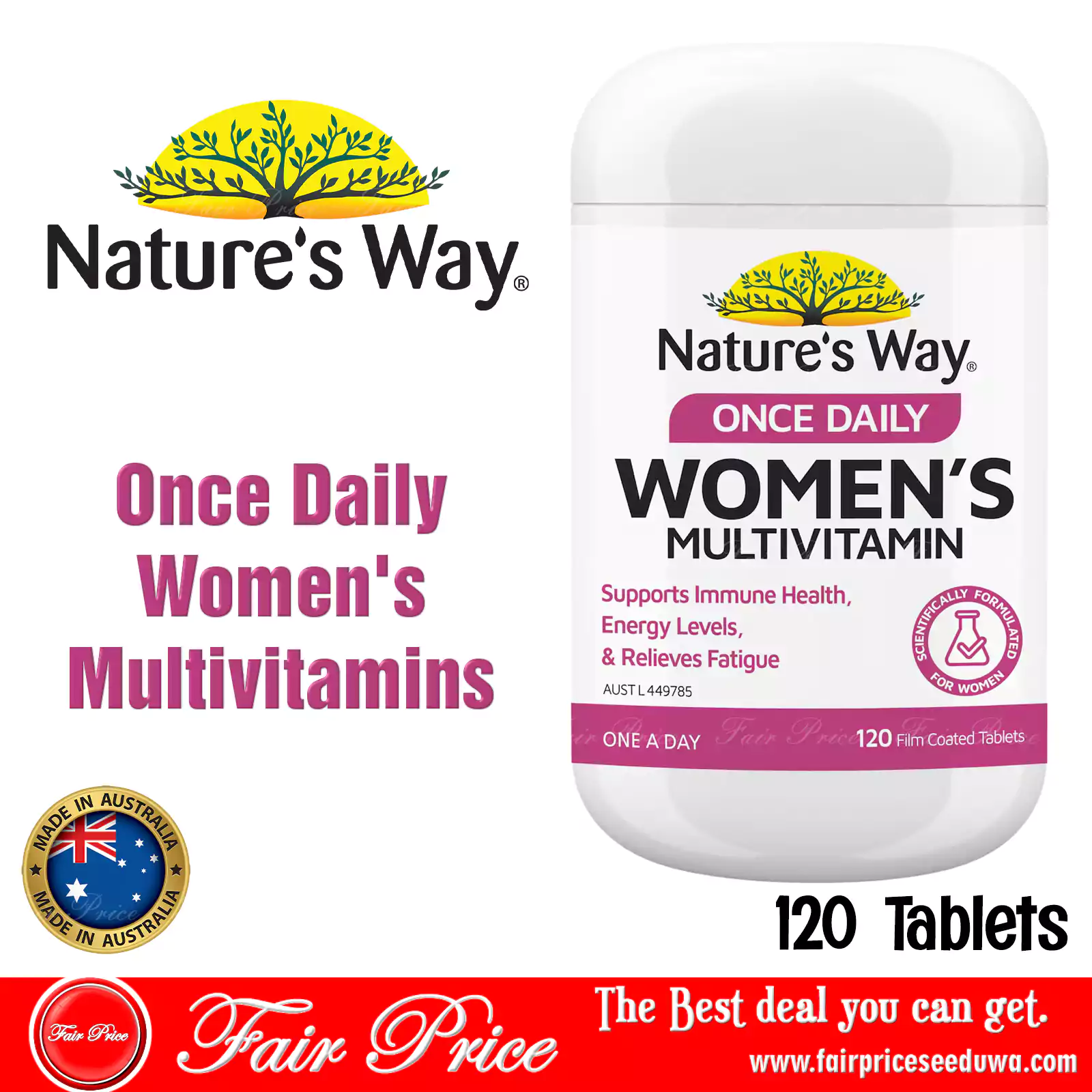 Nature's Way Once Daily Women's Multivitamins 120 Tablets