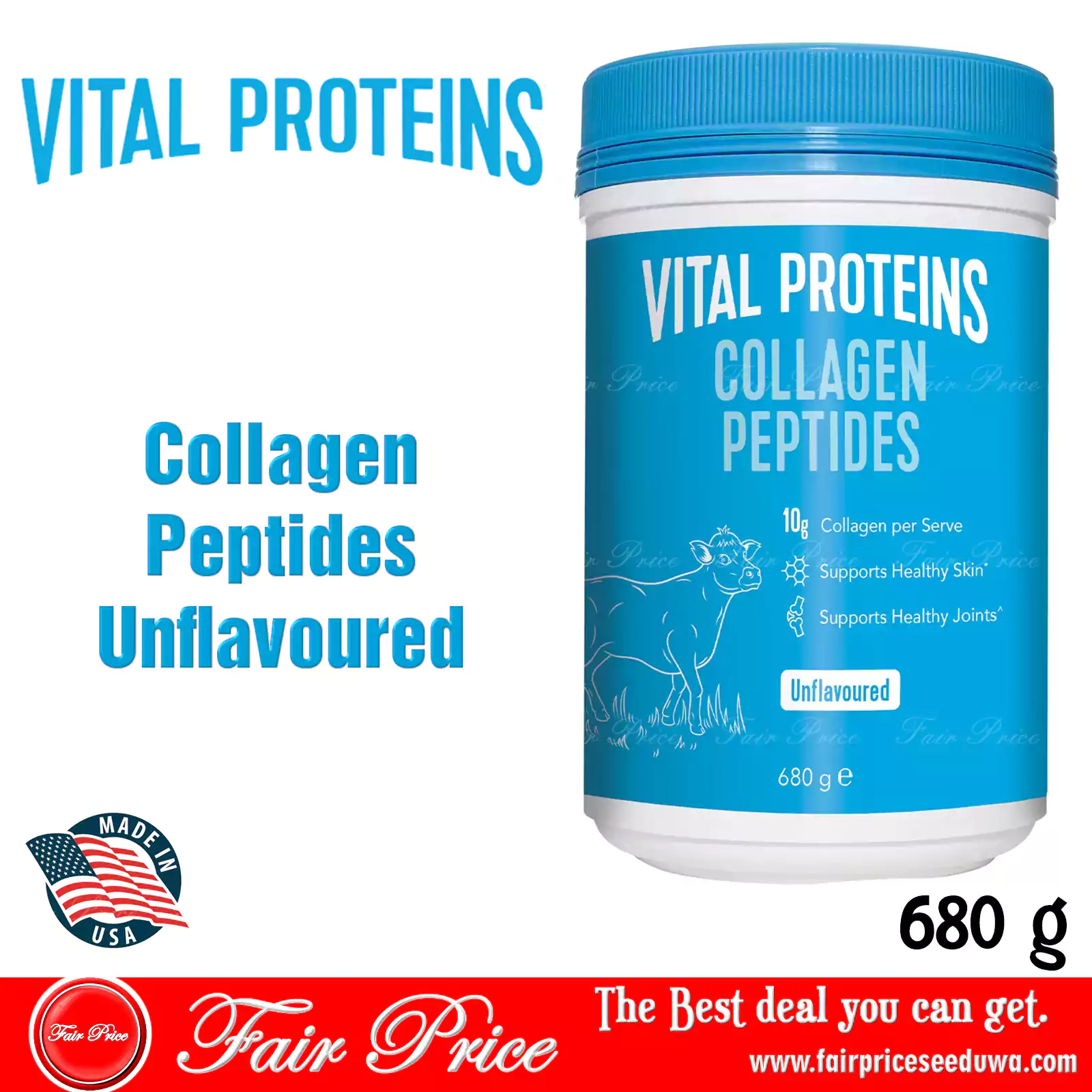 Vital Proteins Collagen Peptides Unflavoured 680g
