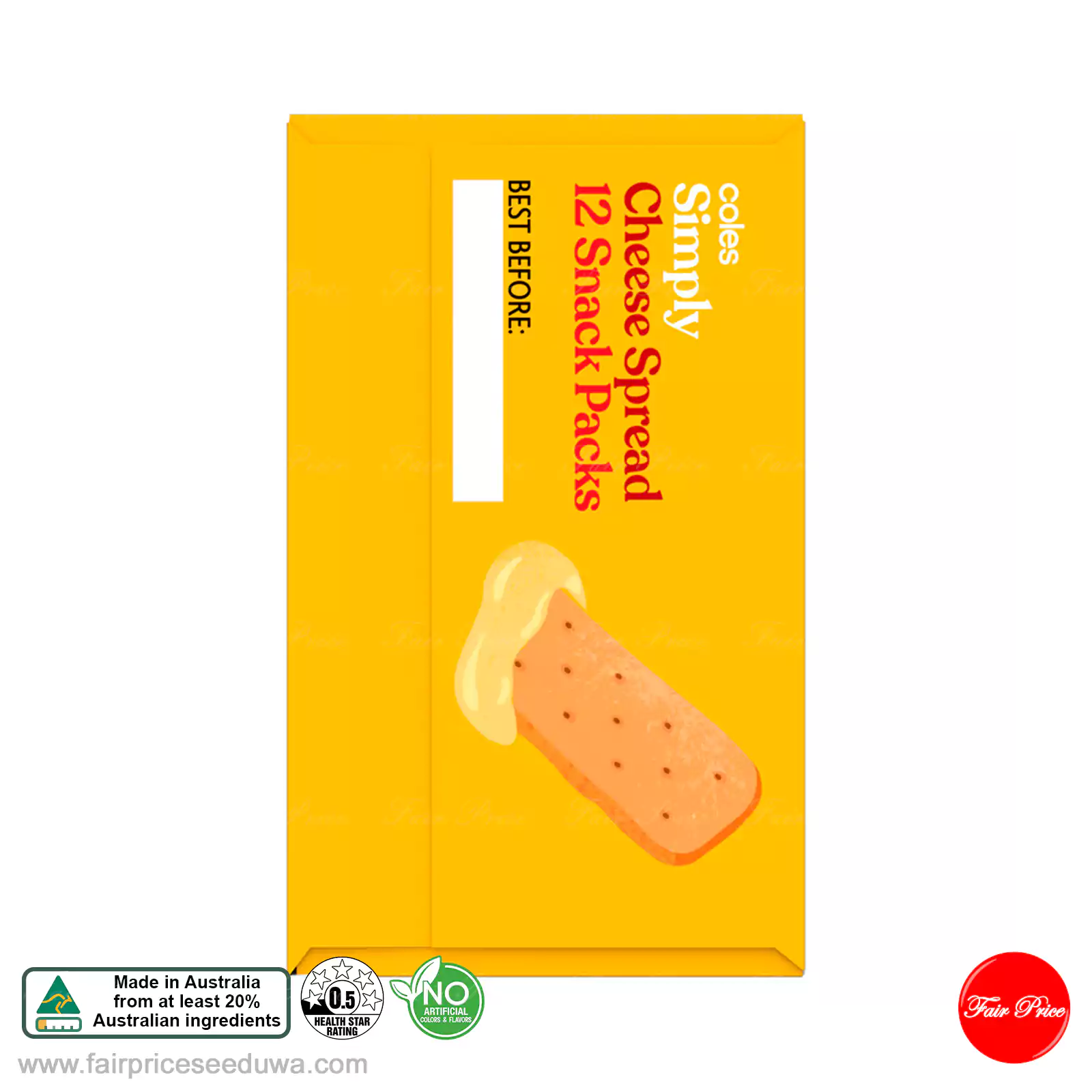 Coles Simply Cheese Spread Snack 12 Pack 300g - Image 4