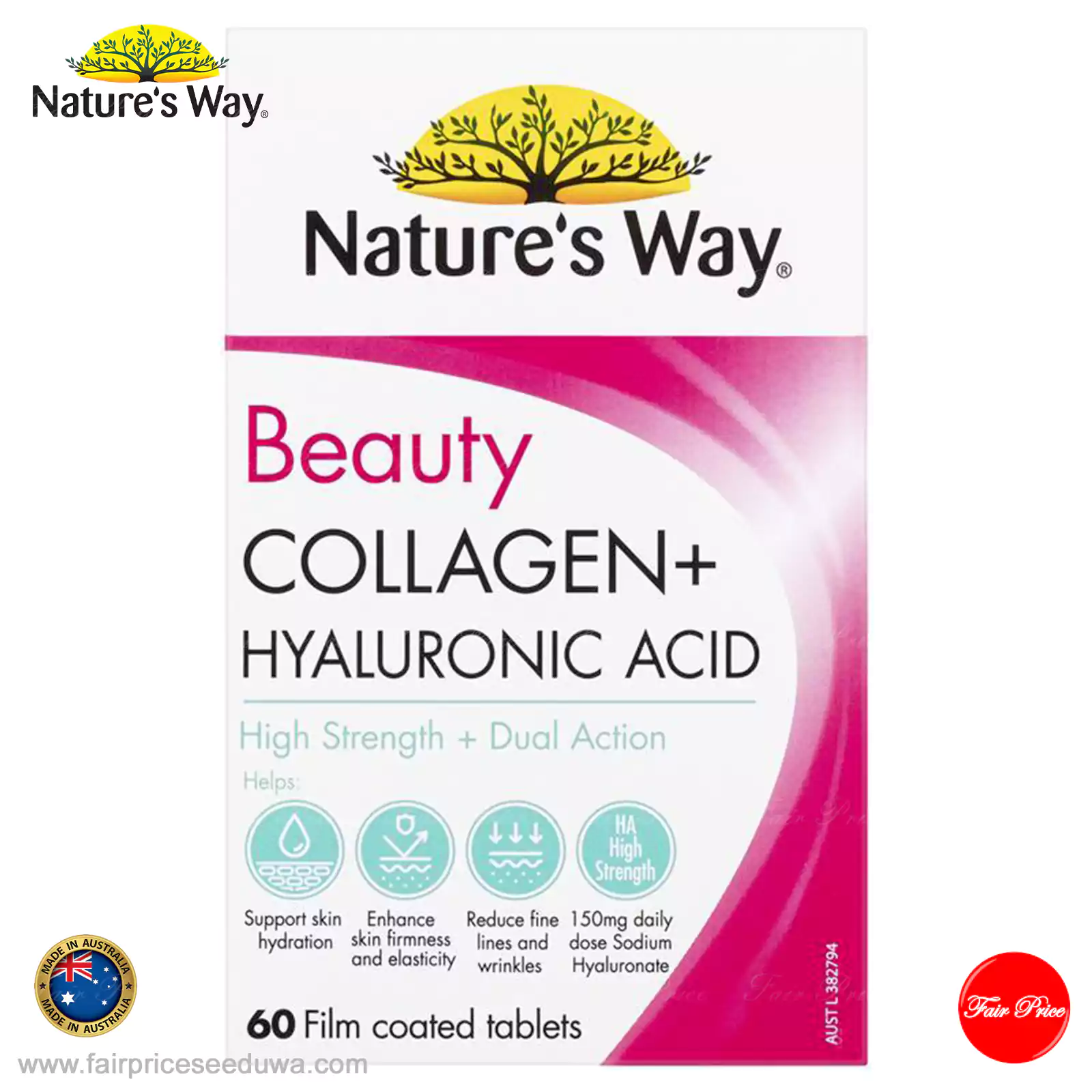 Nature's Way Beauty Collagen + Hyaluronic Acid 60 Capsules - Image 3