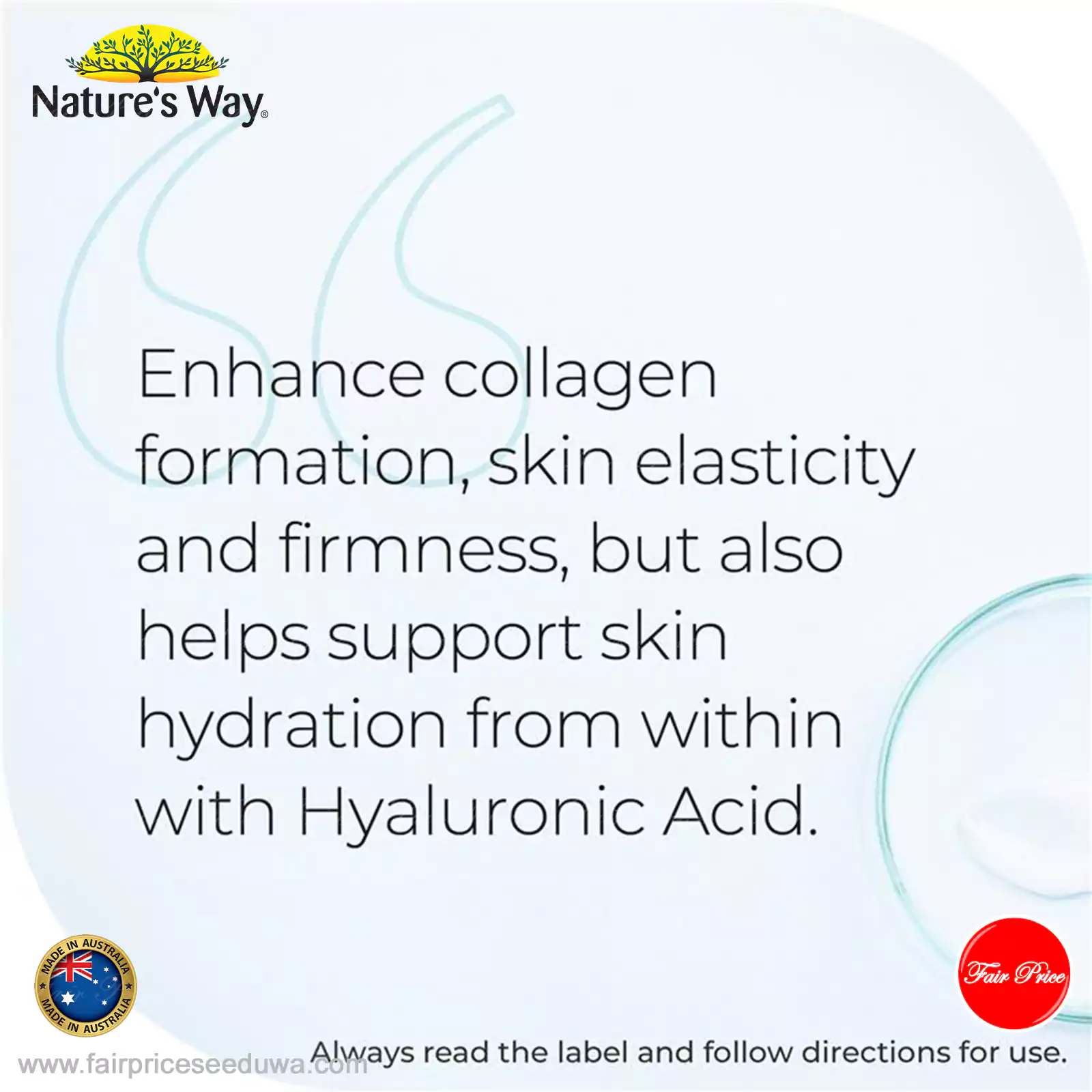 Nature's Way Beauty Collagen + Hyaluronic Acid 60 Capsules - Image 7