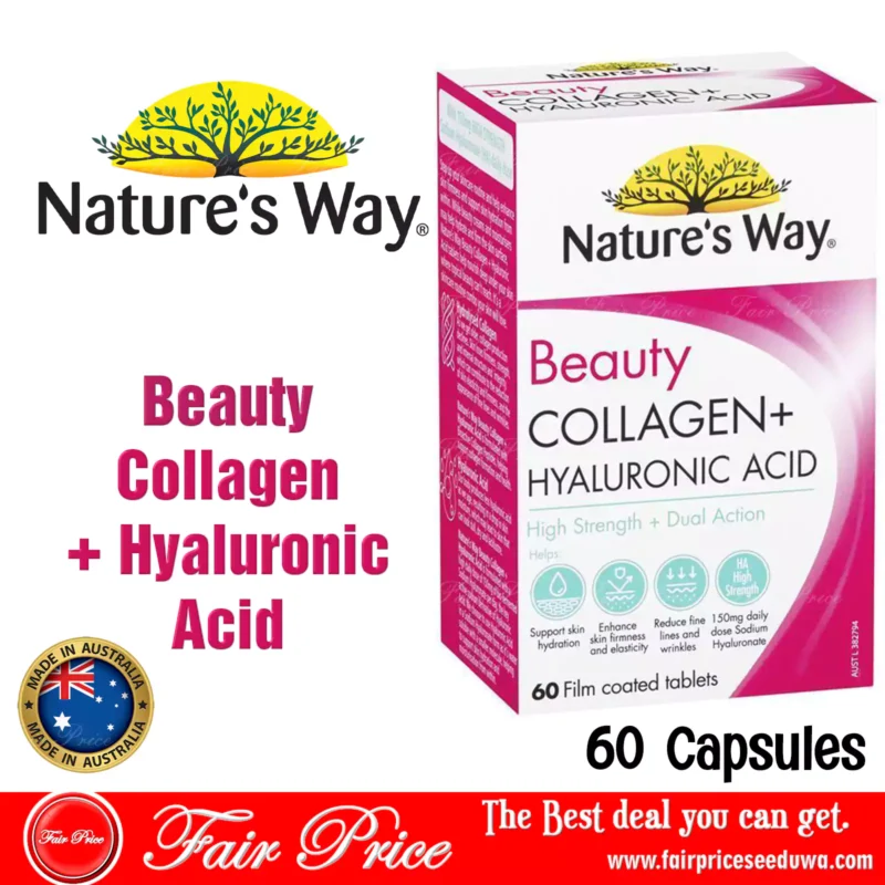 Nature's Way Beauty Collagen + Hyaluronic Acid 60 Capsules
