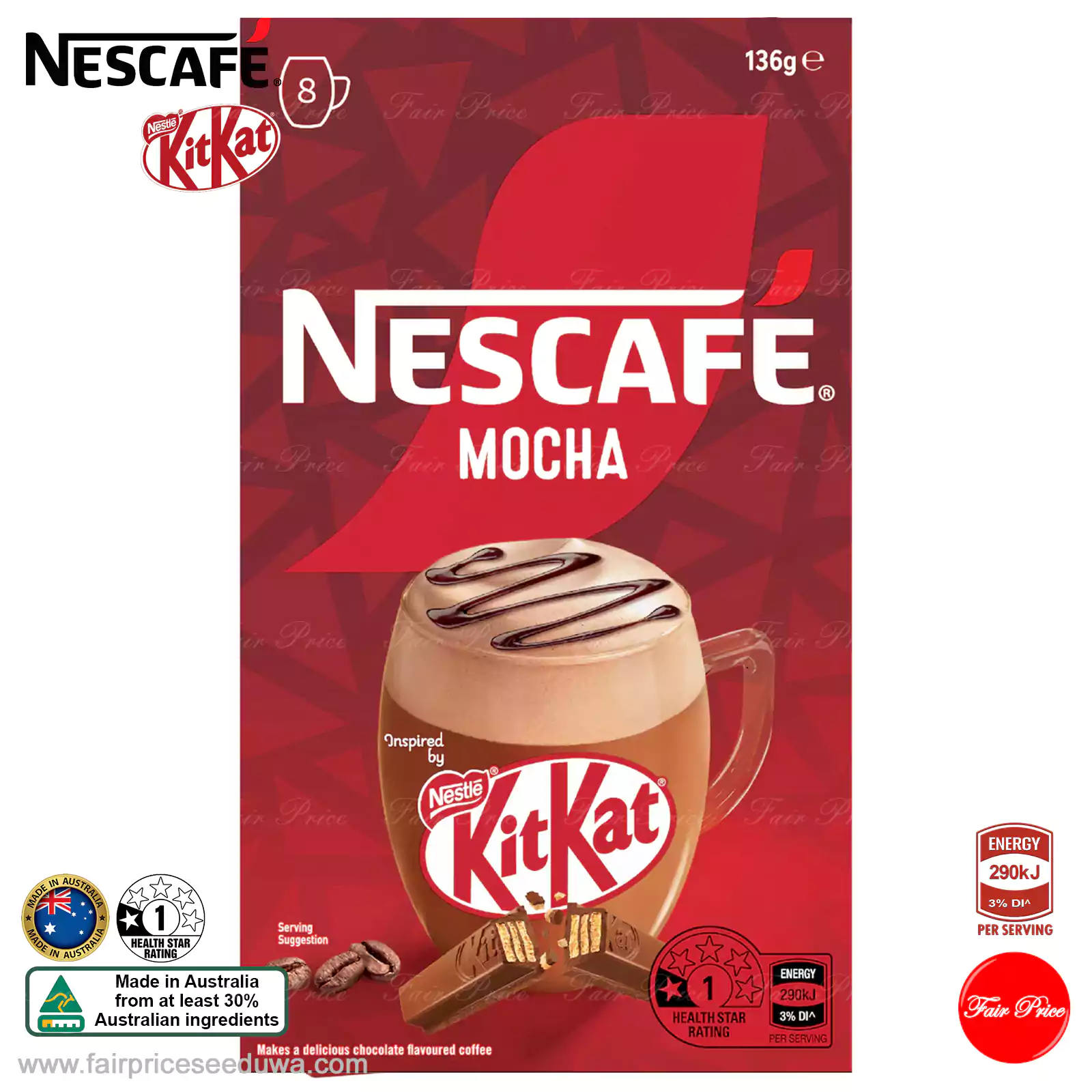 Nescafe Kit Kat Mocha Coffee Sachets 8 pack - Image 3