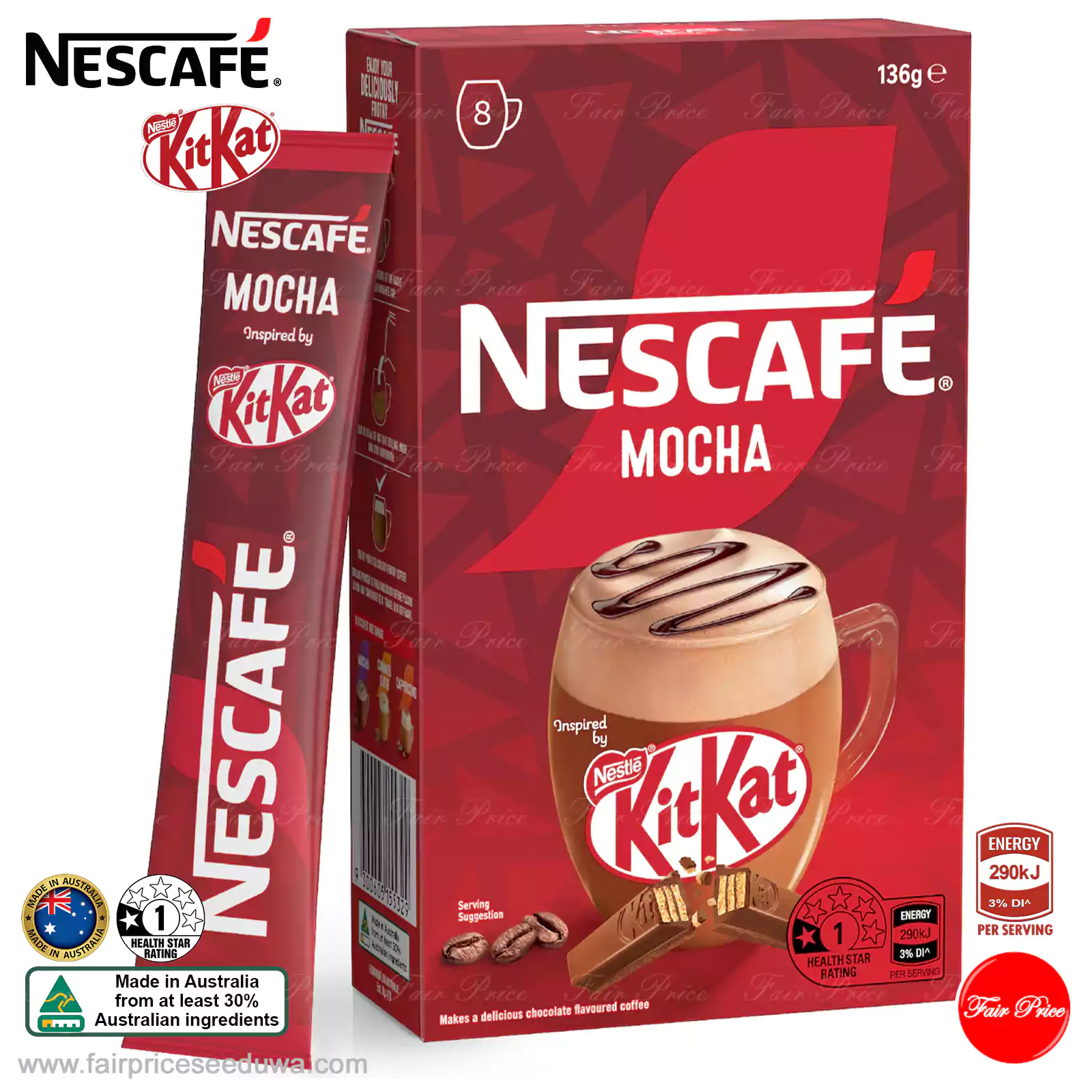 Nescafe Kit Kat Mocha Coffee Sachets 8 pack - Image 6