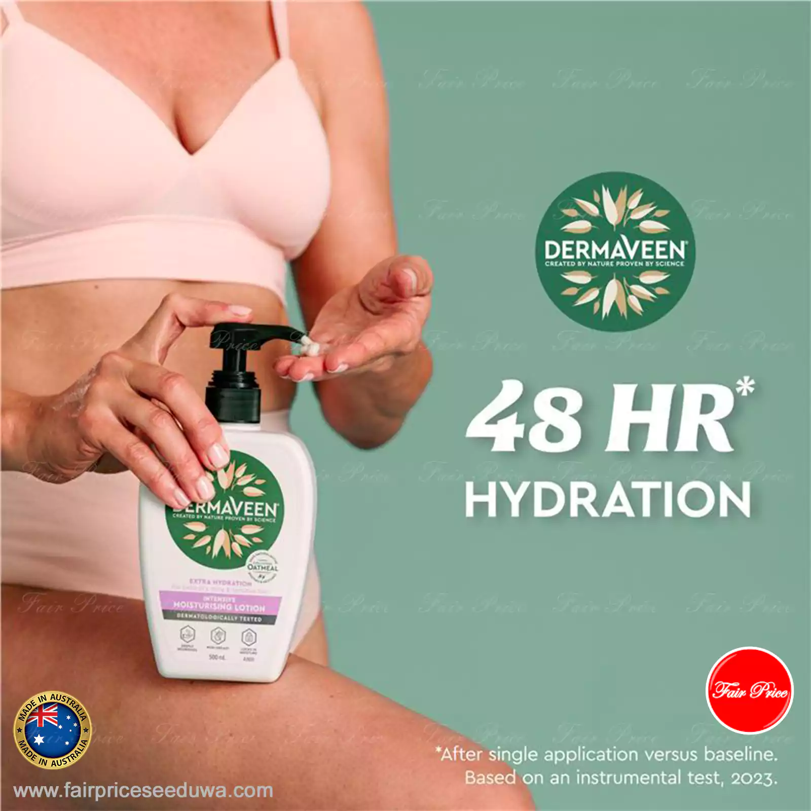 DermaVeen Extra Hydration Intensive Moisturising Lotion 1.25L Exclusive Size - Image 9