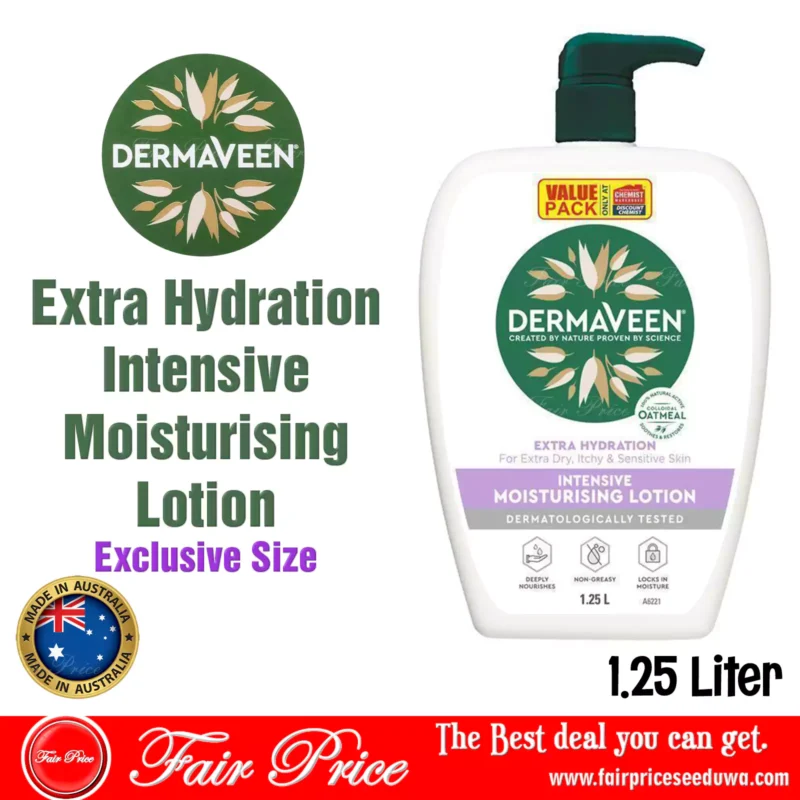 DermaVeen Extra Hydration Intensive Moisturising Lotion 1.25L Exclusive Size