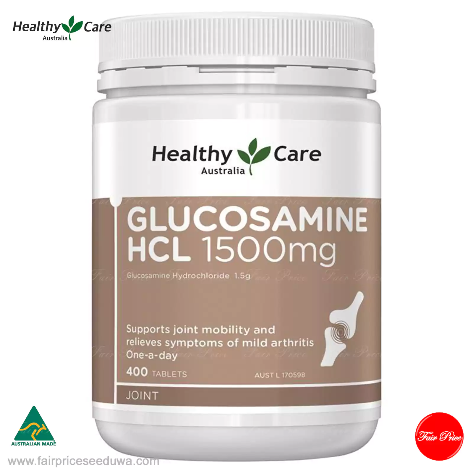 Healthy Care Glucosamine HCL 1500mg 400 Tablets - Image 2