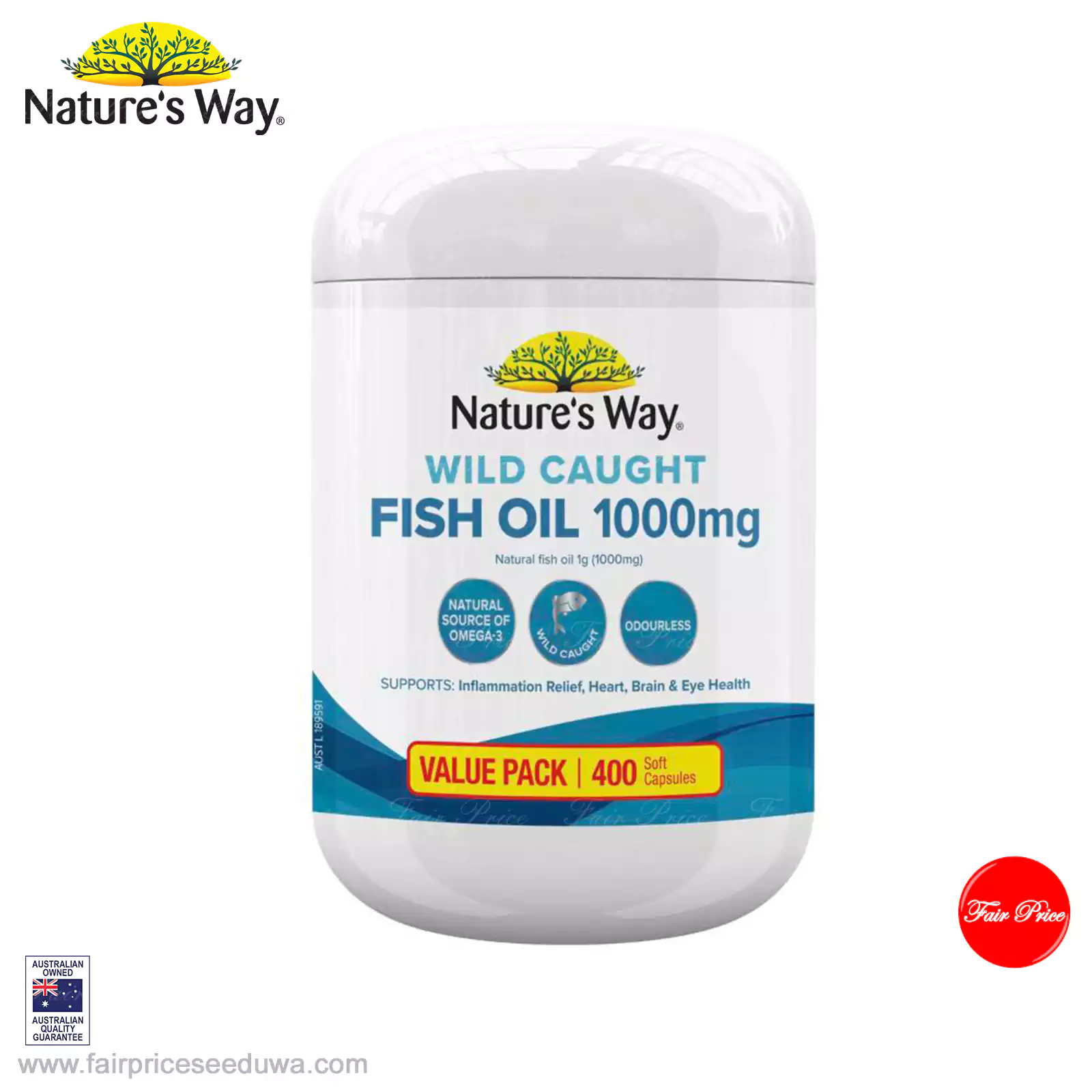 Nature's Way Wild Caught Fish Oil 1000mg 400 Pack - Image 2
