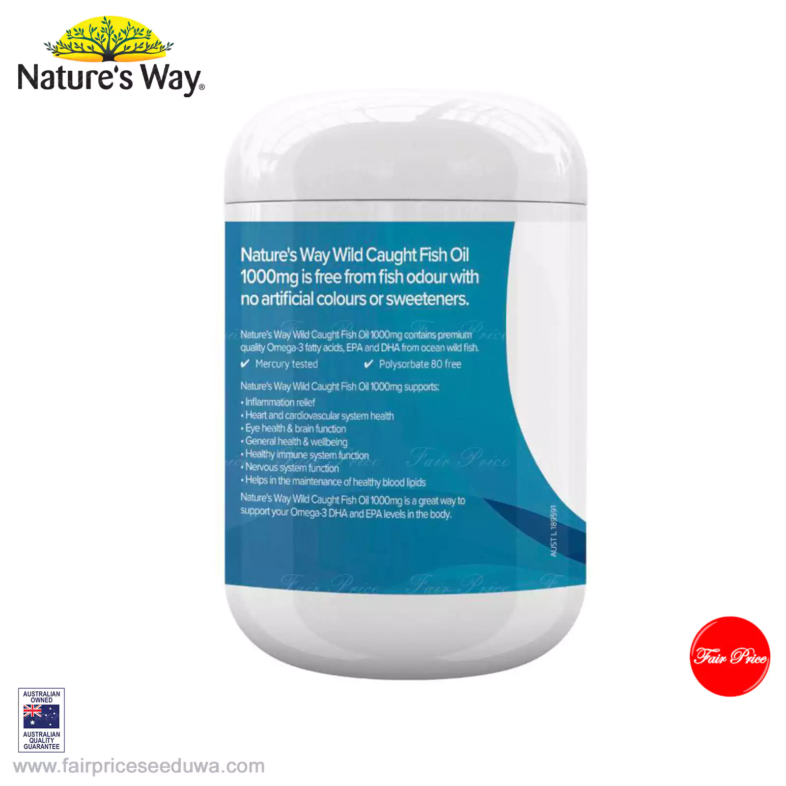Nature's Way Wild Caught Fish Oil 1000mg 400 Pack - Image 4