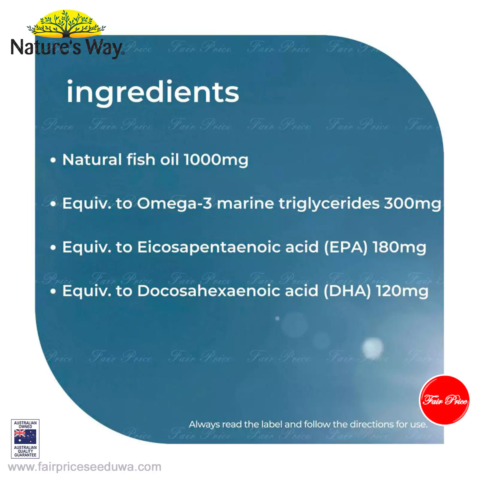 Nature's Way Wild Caught Fish Oil 1000mg 400 Pack - Image 5