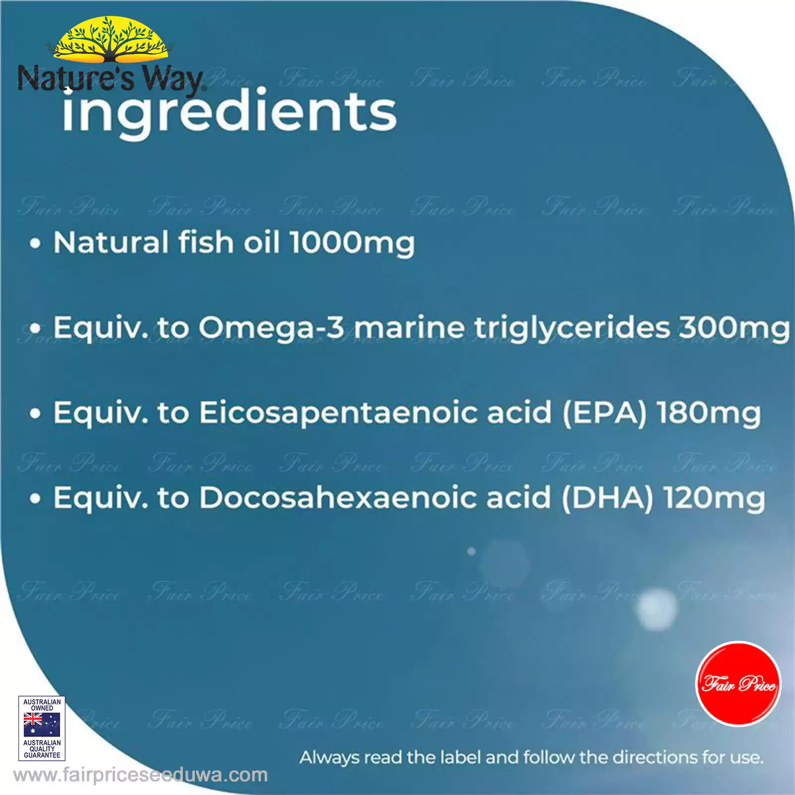 Nature's Way Wild Caught Fish Oil 1000mg 500 Capsules Exclusive - Image 6
