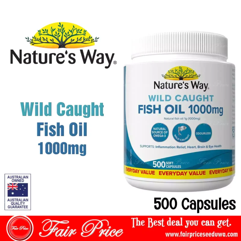 Nature's Way Wild Caught Fish Oil 1000mg 500 Capsules Exclusive