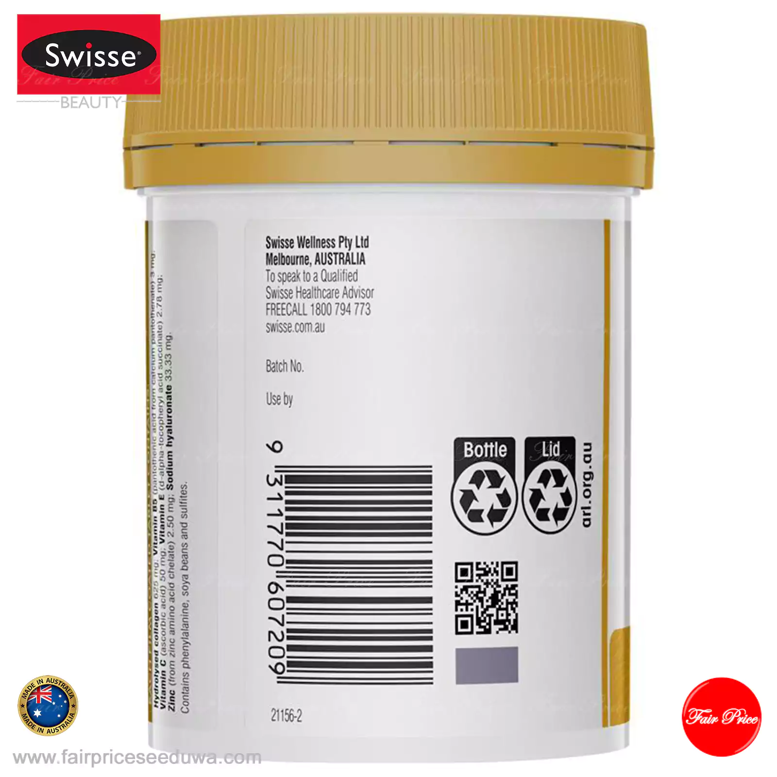 Swisse Beauty Collagen + Hyaluronic Acid Booster 80 Tablets - Image 4