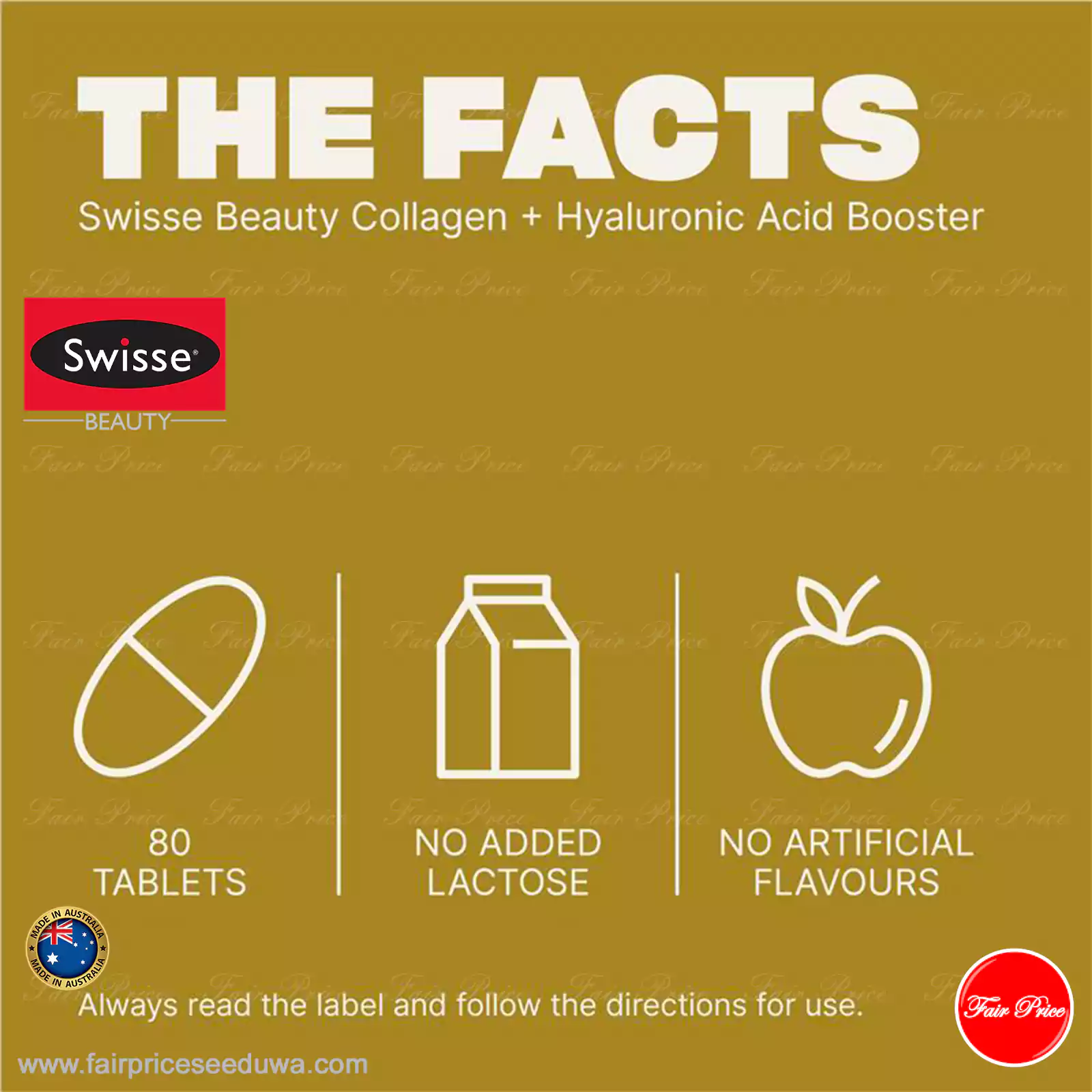 Swisse Beauty Collagen + Hyaluronic Acid Booster 80 Tablets - Image 6