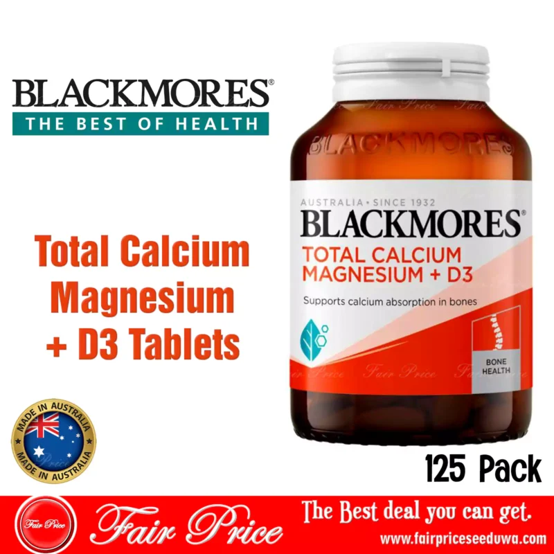 Blackmores Total Calcium Magnesium + D3 Tablets  125 Pack