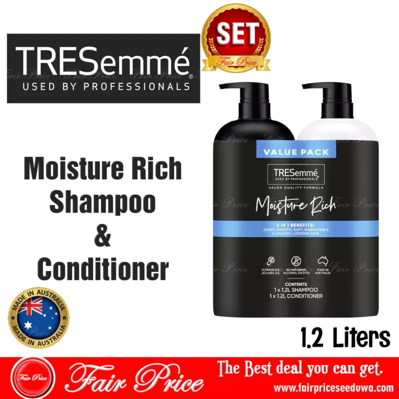 TRESemme Moisture Rich Shampoo And Conditioner 2 x 1.2L (SET)