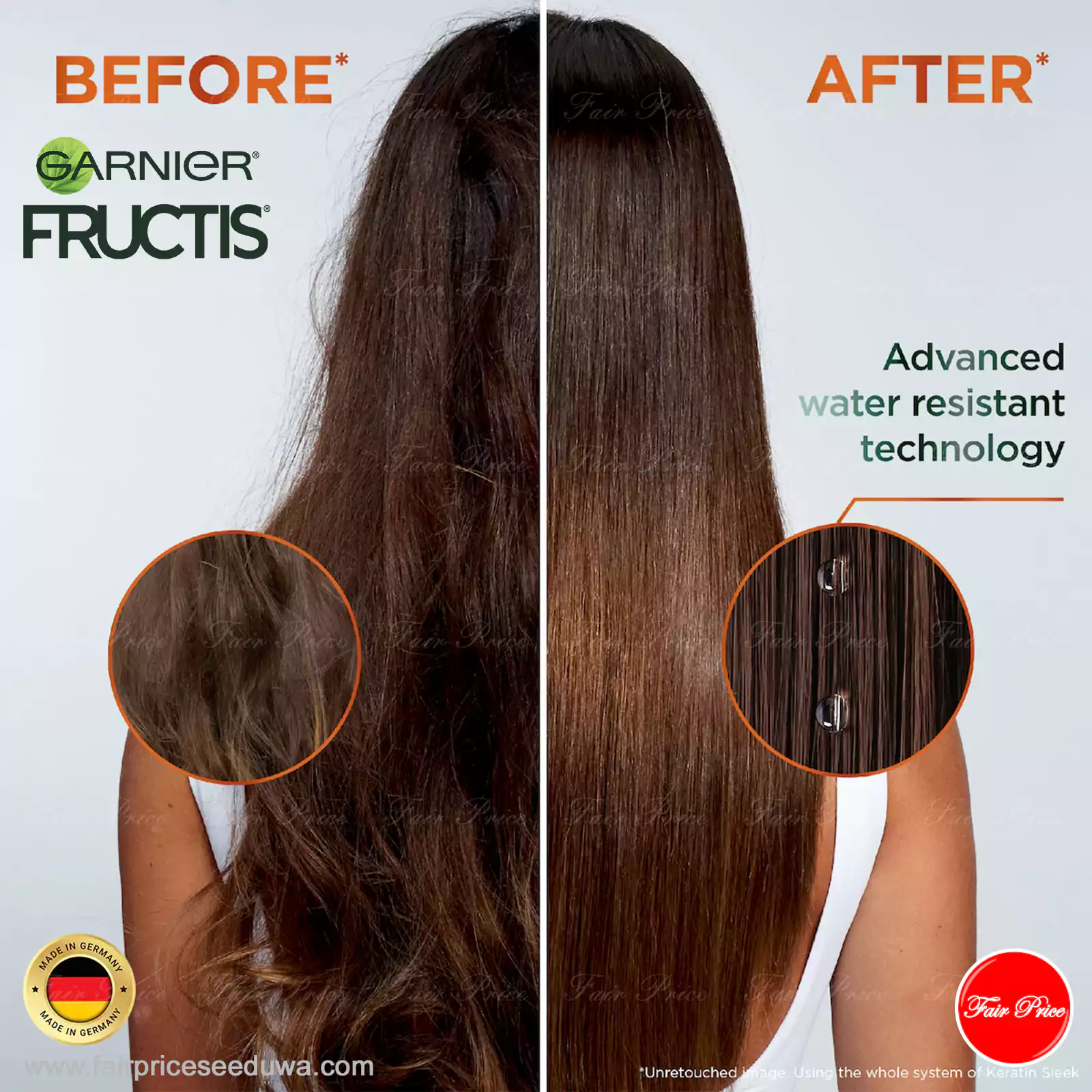 Garnier Fructis Keratin Sleek Hair Mask 370ml - Image 5