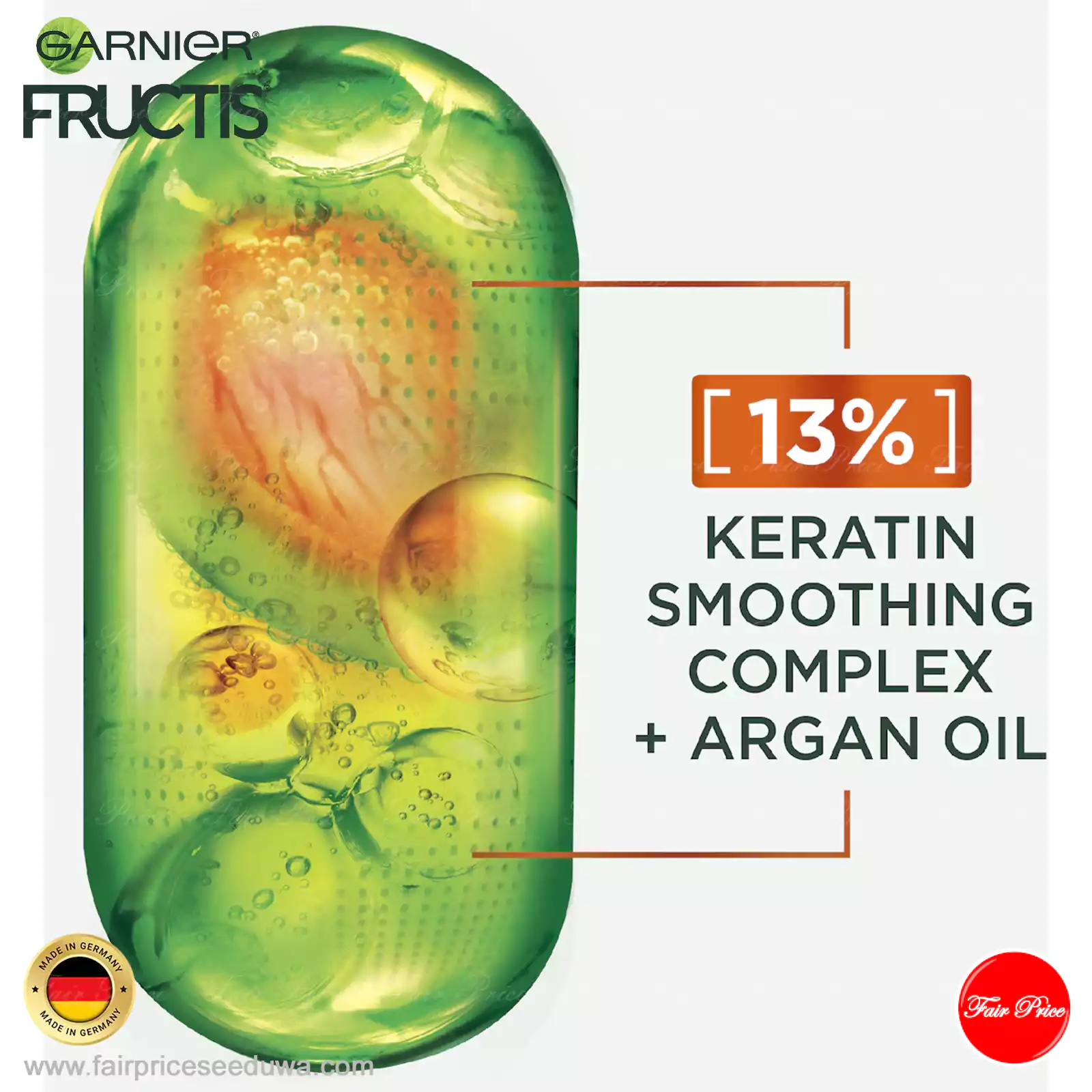 Garnier Fructis Keratin Sleek Hair Mask 370ml - Image 6