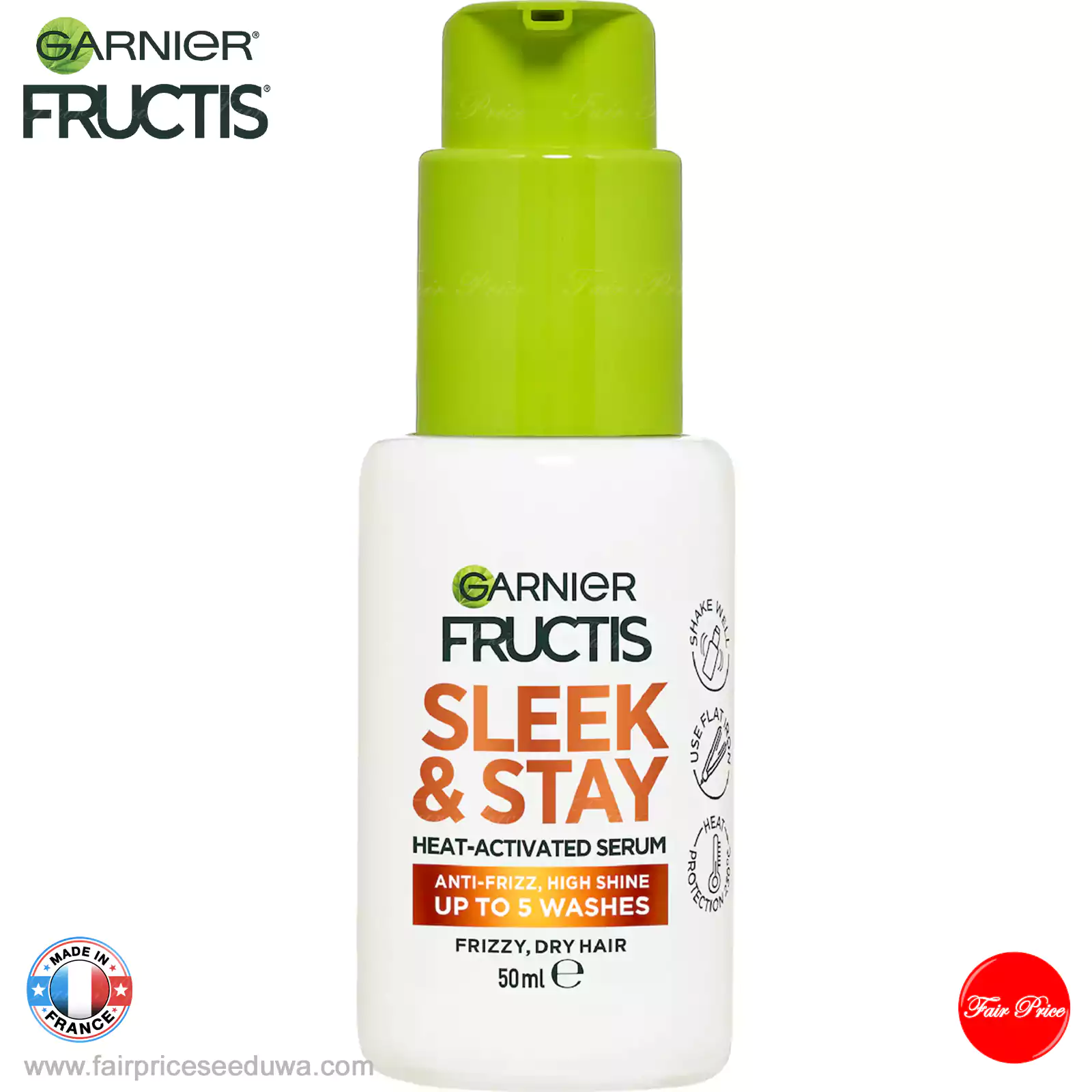 Garnier Fructis Keratin Sleek & Stay Serum 50ml - Image 2