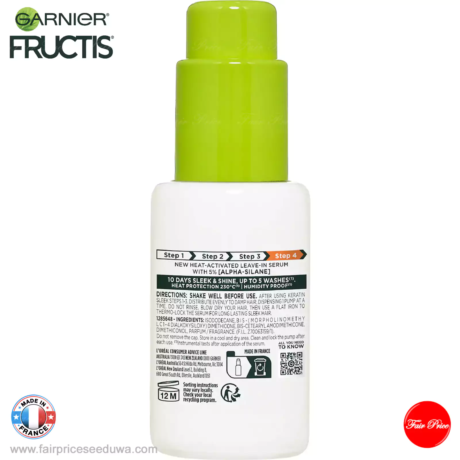 Garnier Fructis Keratin Sleek & Stay Serum 50ml - Image 3