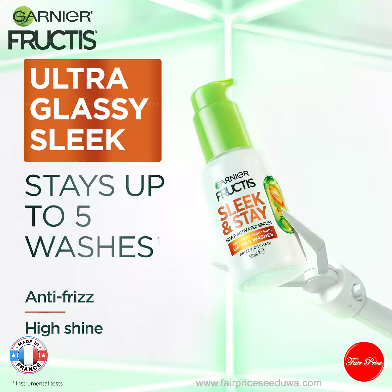 Garnier Fructis Keratin Sleek & Stay Serum 50ml - Image 4