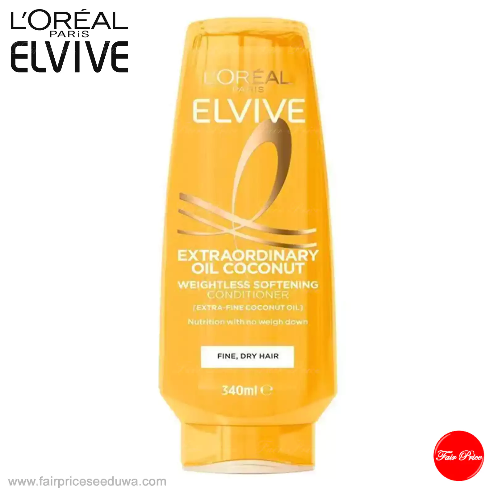 LOreal Elvive Ex Oils Coconut Shampoo & Conditioner 340ml (Set) - Image 3